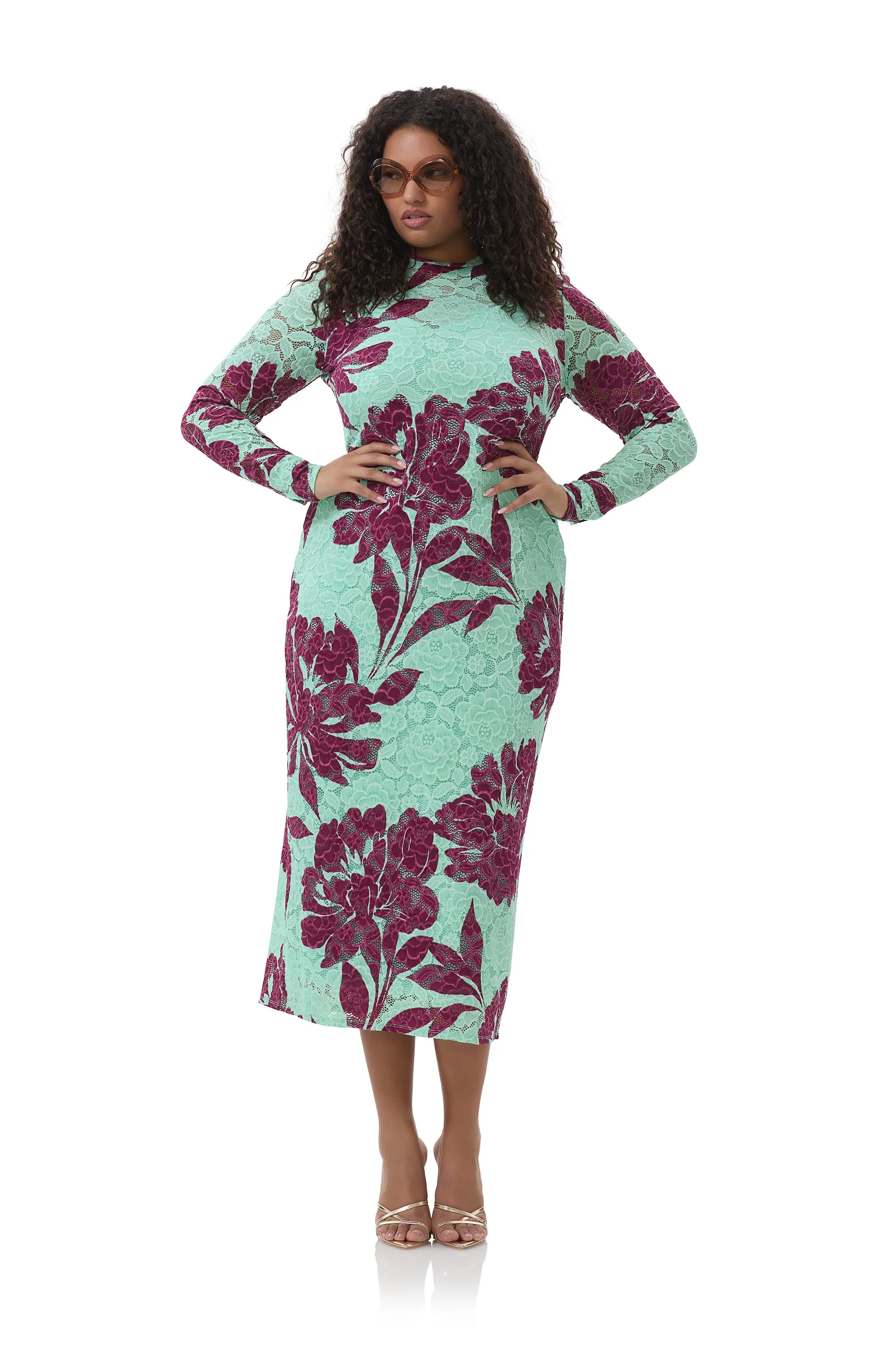 Ashland Dress - Aqua Tropical sold by AFRM product image thumbnail 2