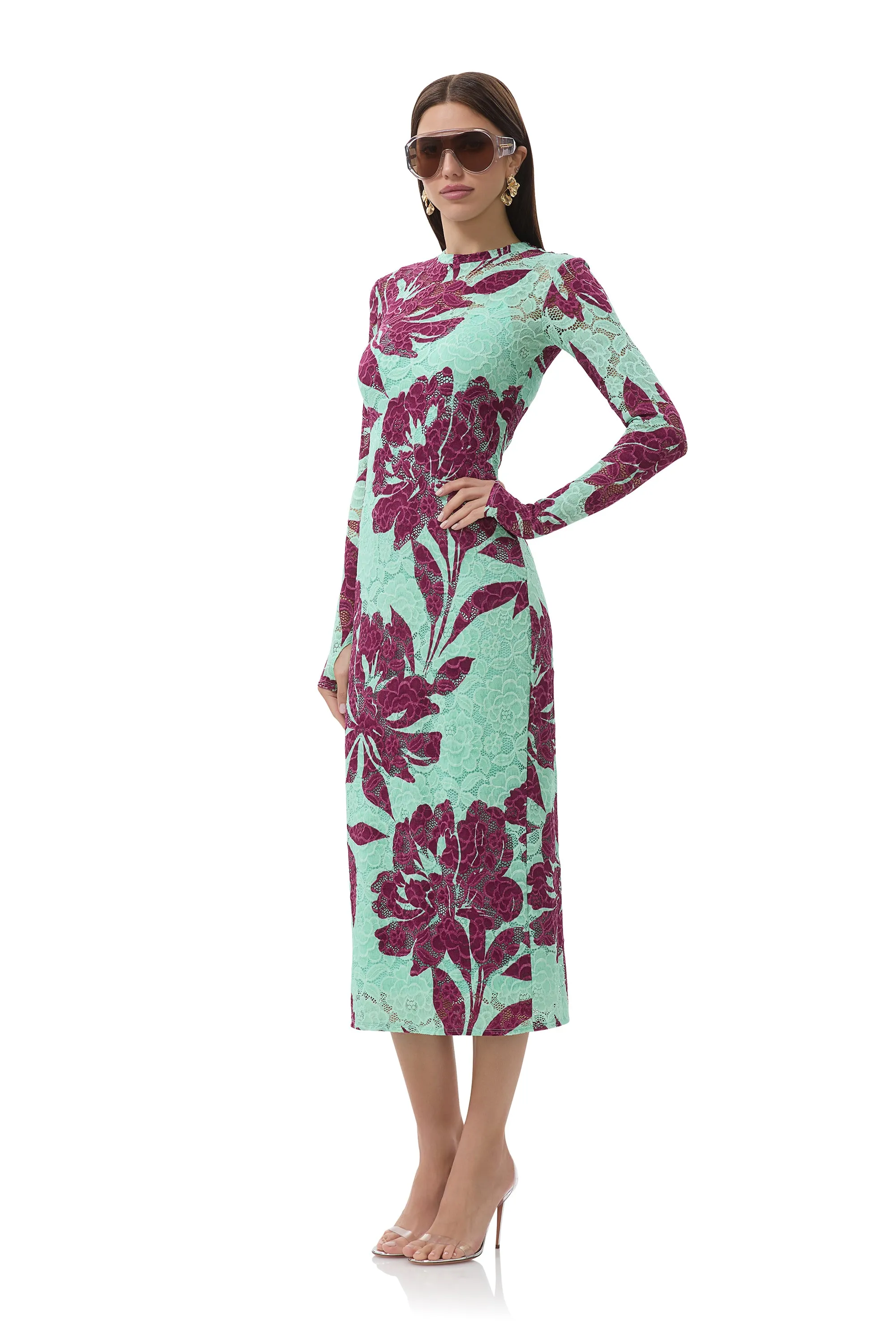 Ashland Dress - Aqua Tropical sold by AFRM product image thumbnail 5