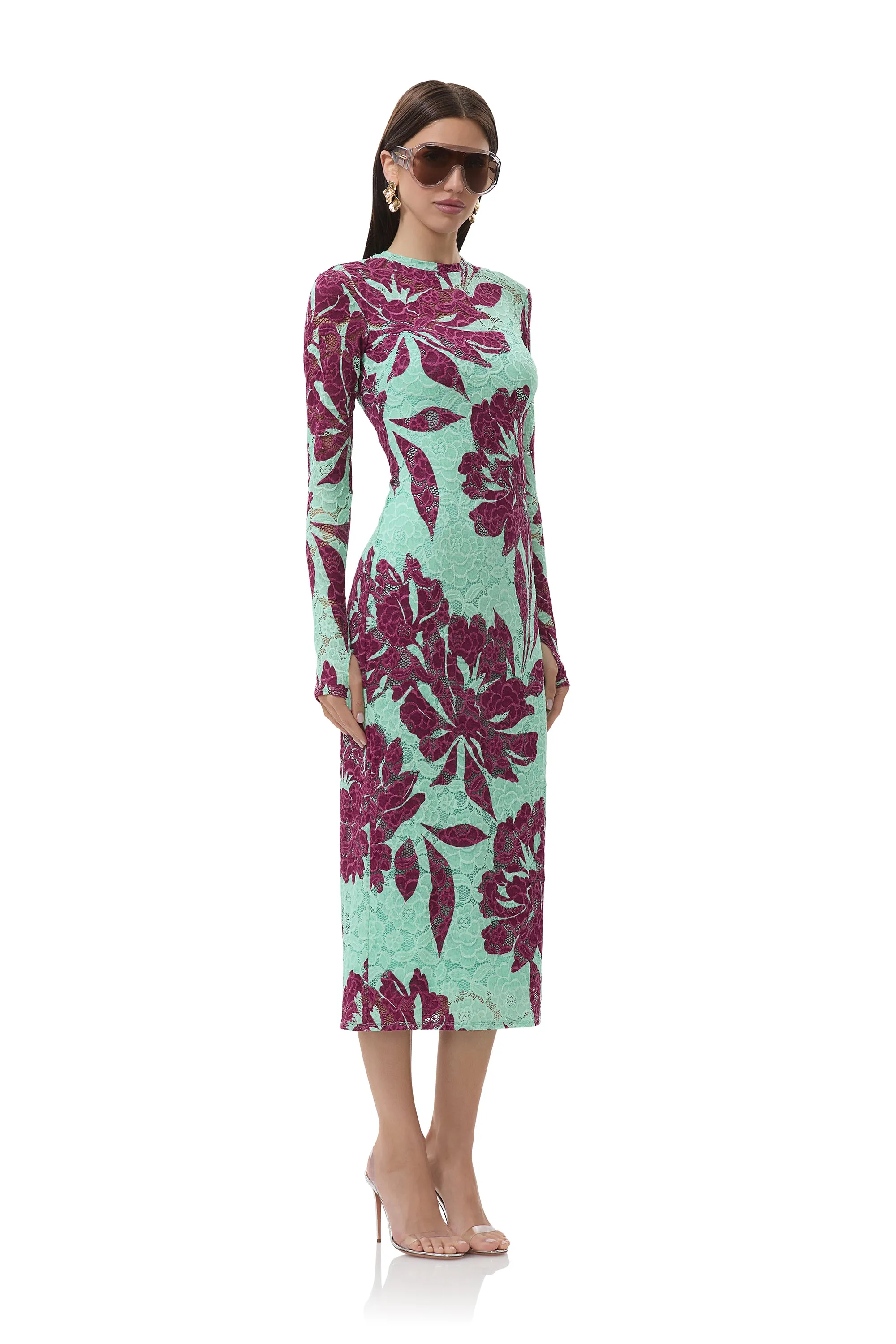 Ashland Dress - Aqua Tropical sold by AFRM product image thumbnail 3
