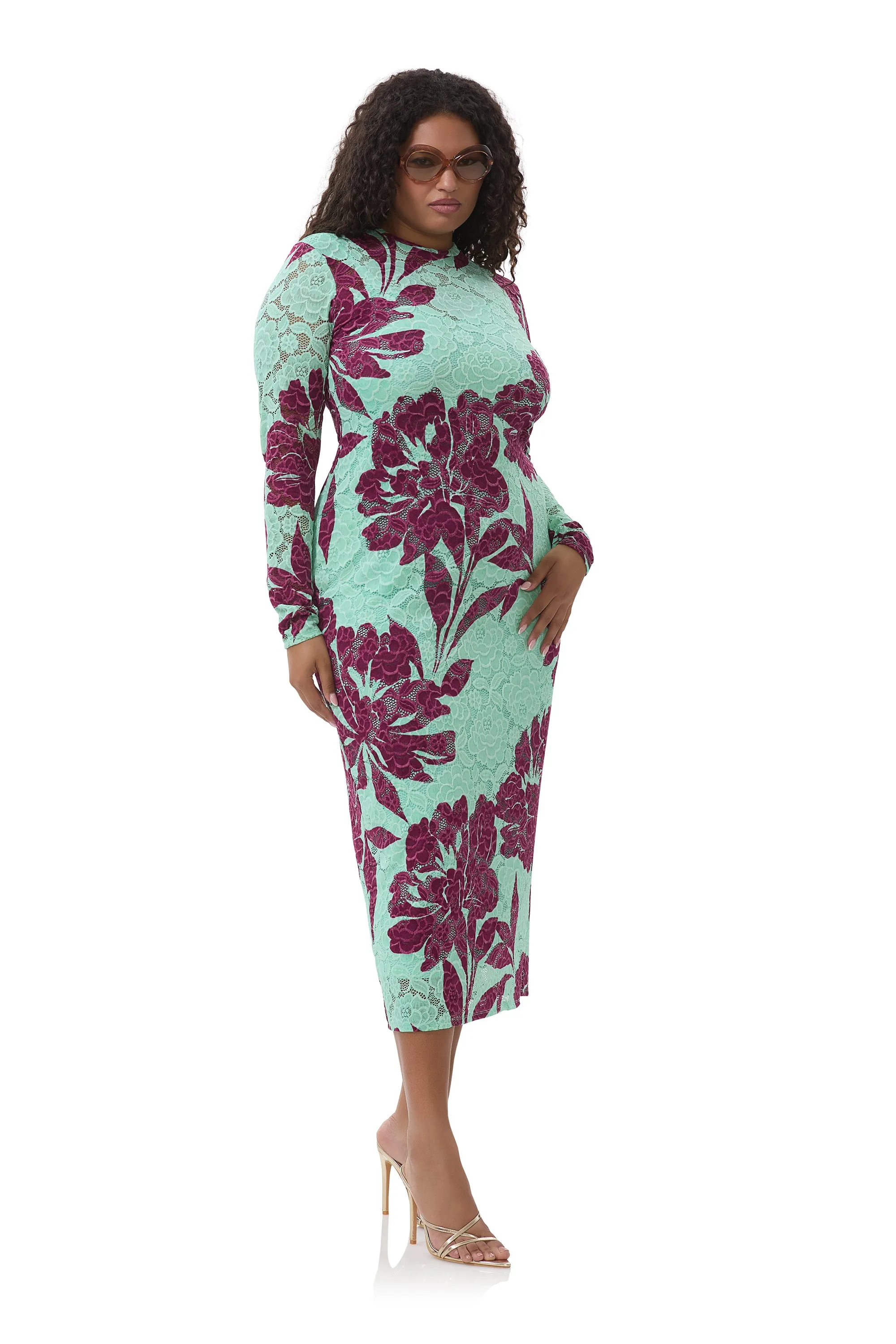 Ashland Dress - Aqua Tropical sold by AFRM product image thumbnail 4