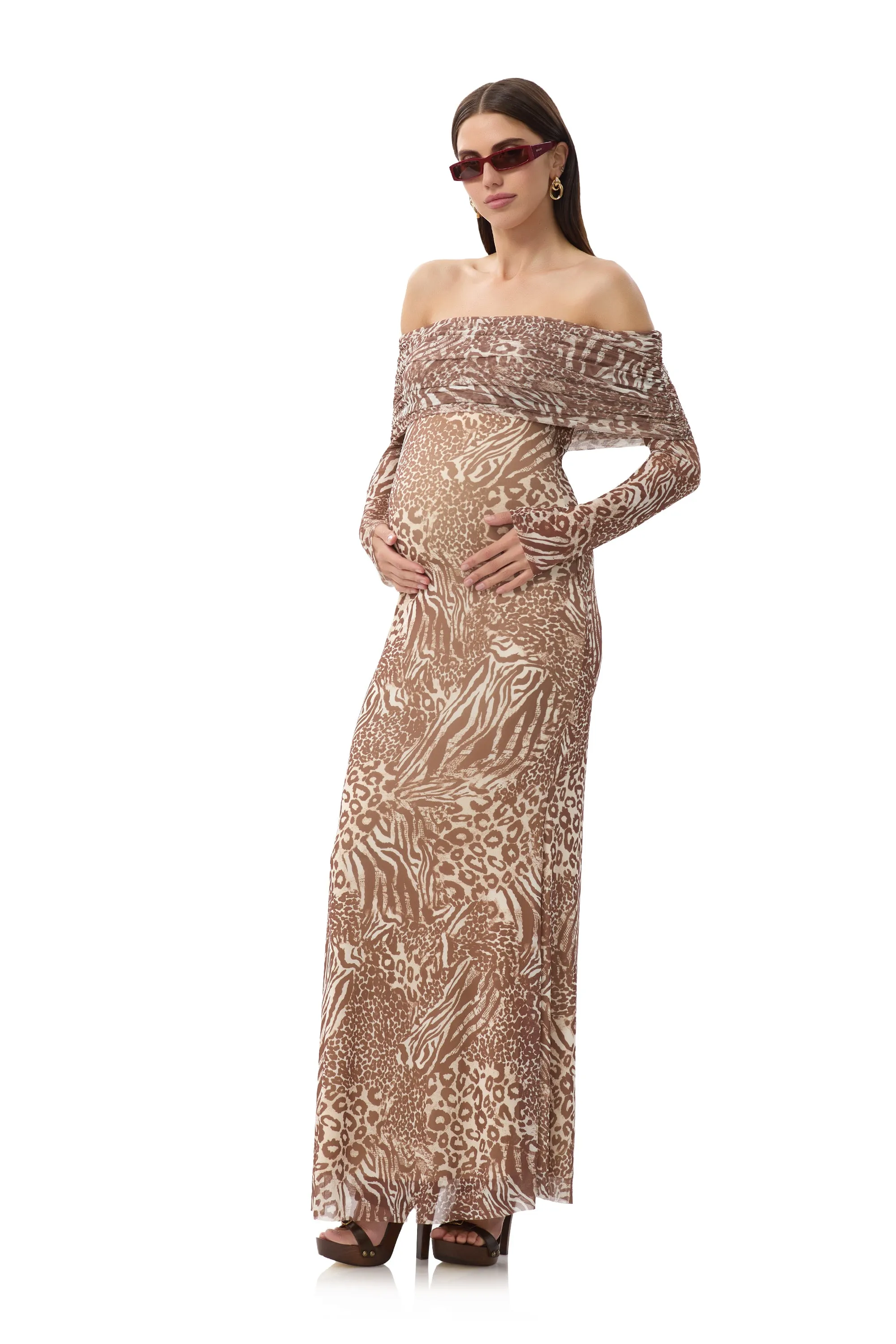 Thelma Dress - Taupe Animal sold by AFRM product image thumbnail 2