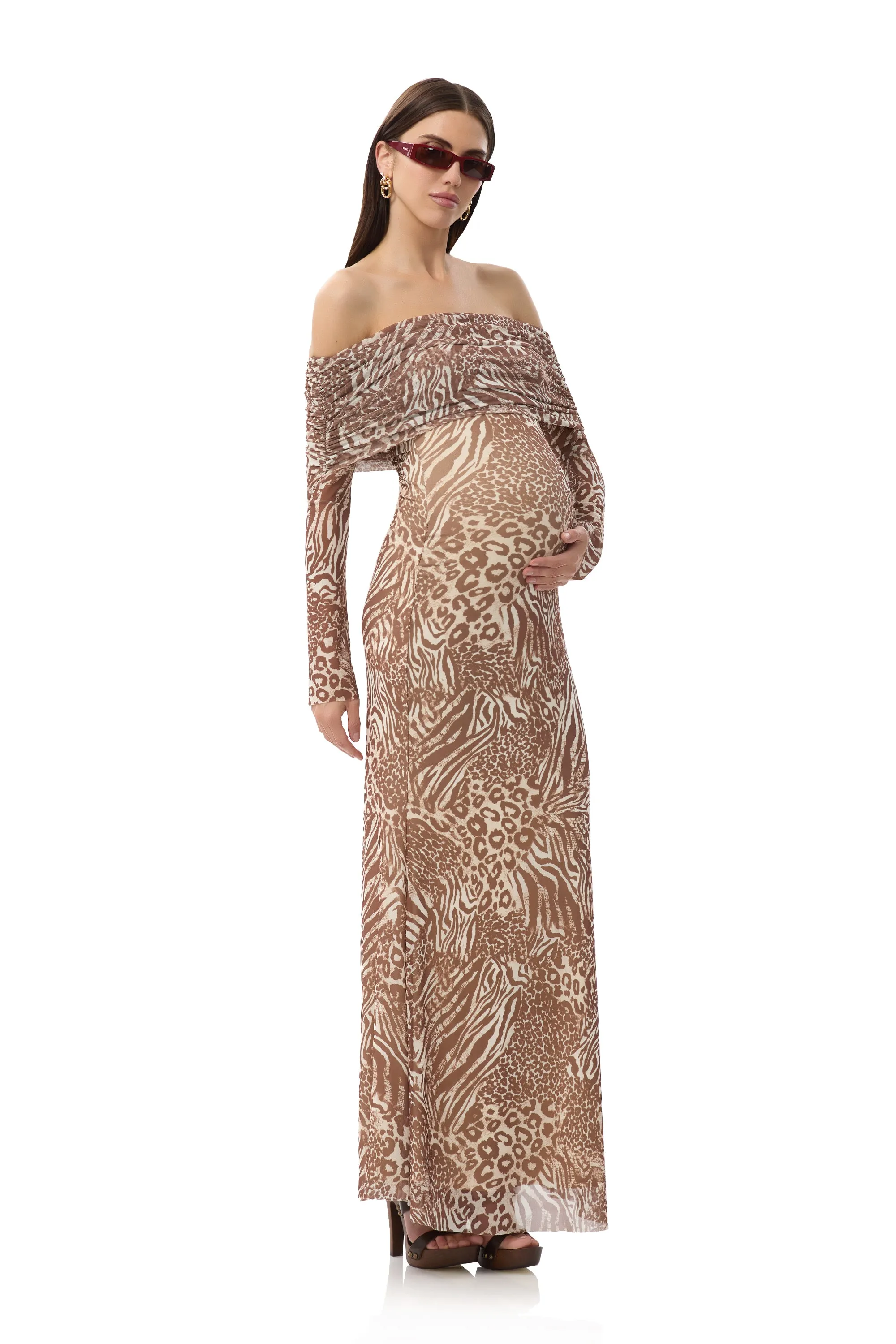 Thelma Dress - Taupe Animal sold by AFRM product image thumbnail 3