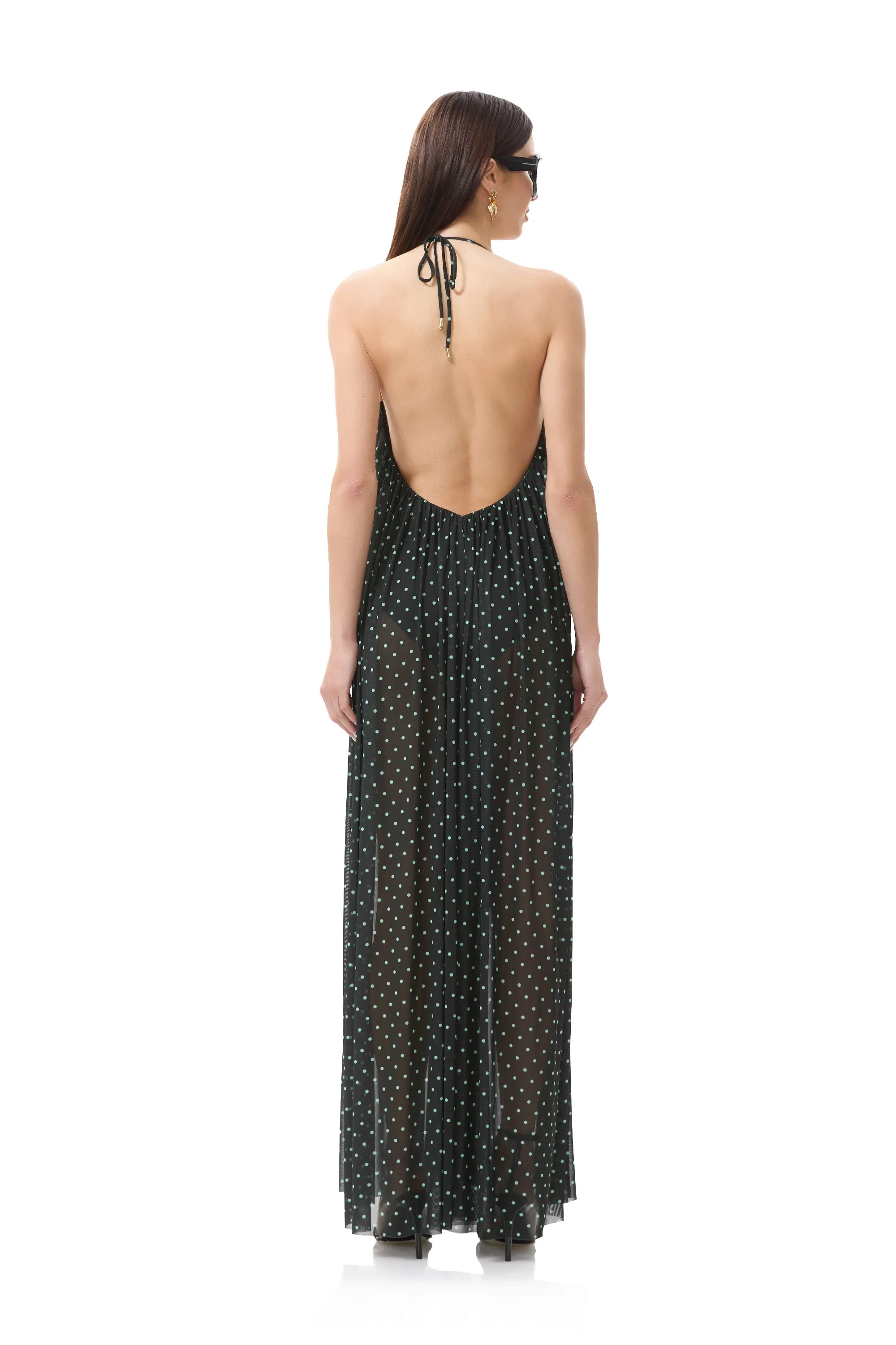 Mist Dress - Aqua Dot sold by AFRM product image thumbnail 5