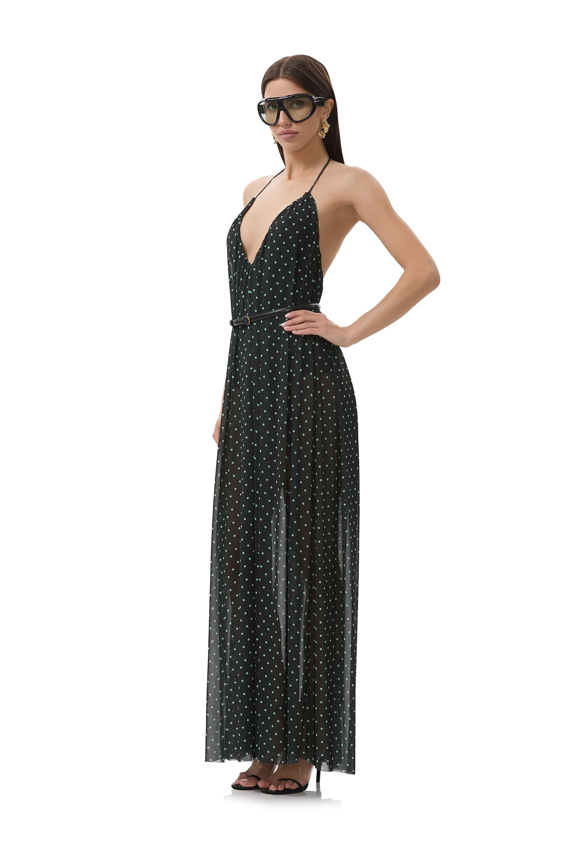 Mist Dress - Aqua Dot sold by AFRM product image thumbnail 4