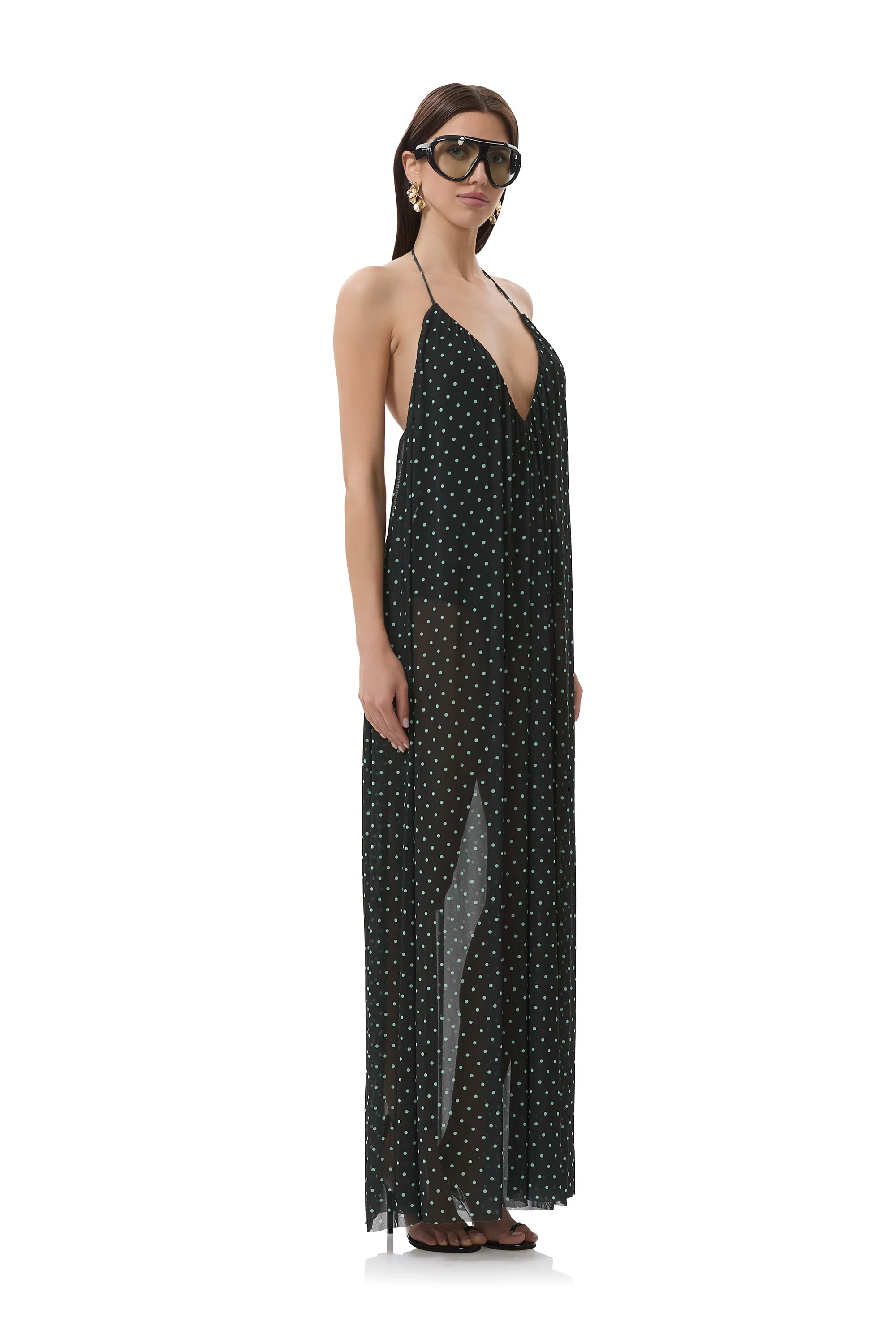 Mist Dress - Aqua Dot sold by AFRM product image thumbnail 3