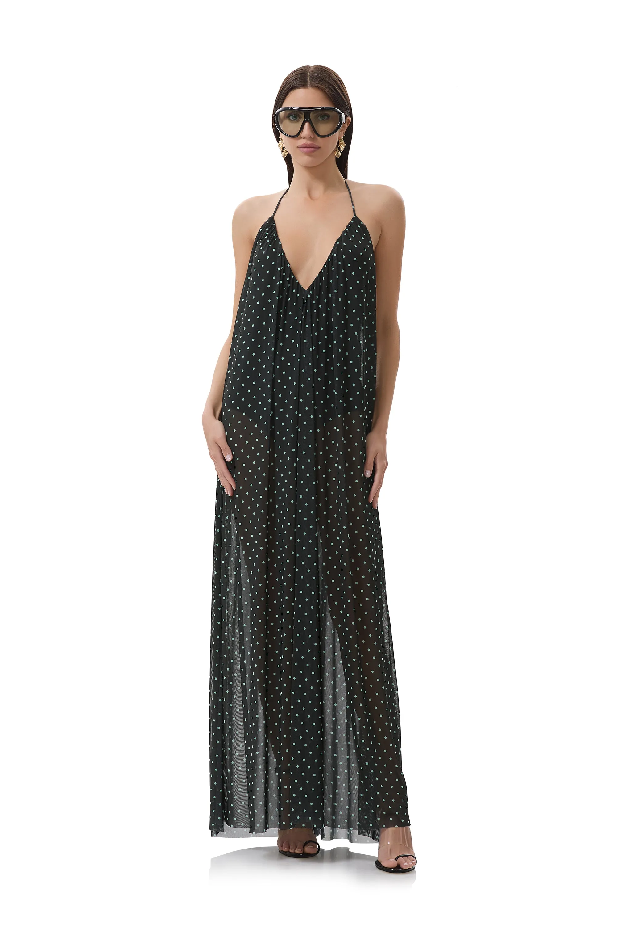 Mist Dress - Aqua Dot sold by AFRM product image thumbnail 2