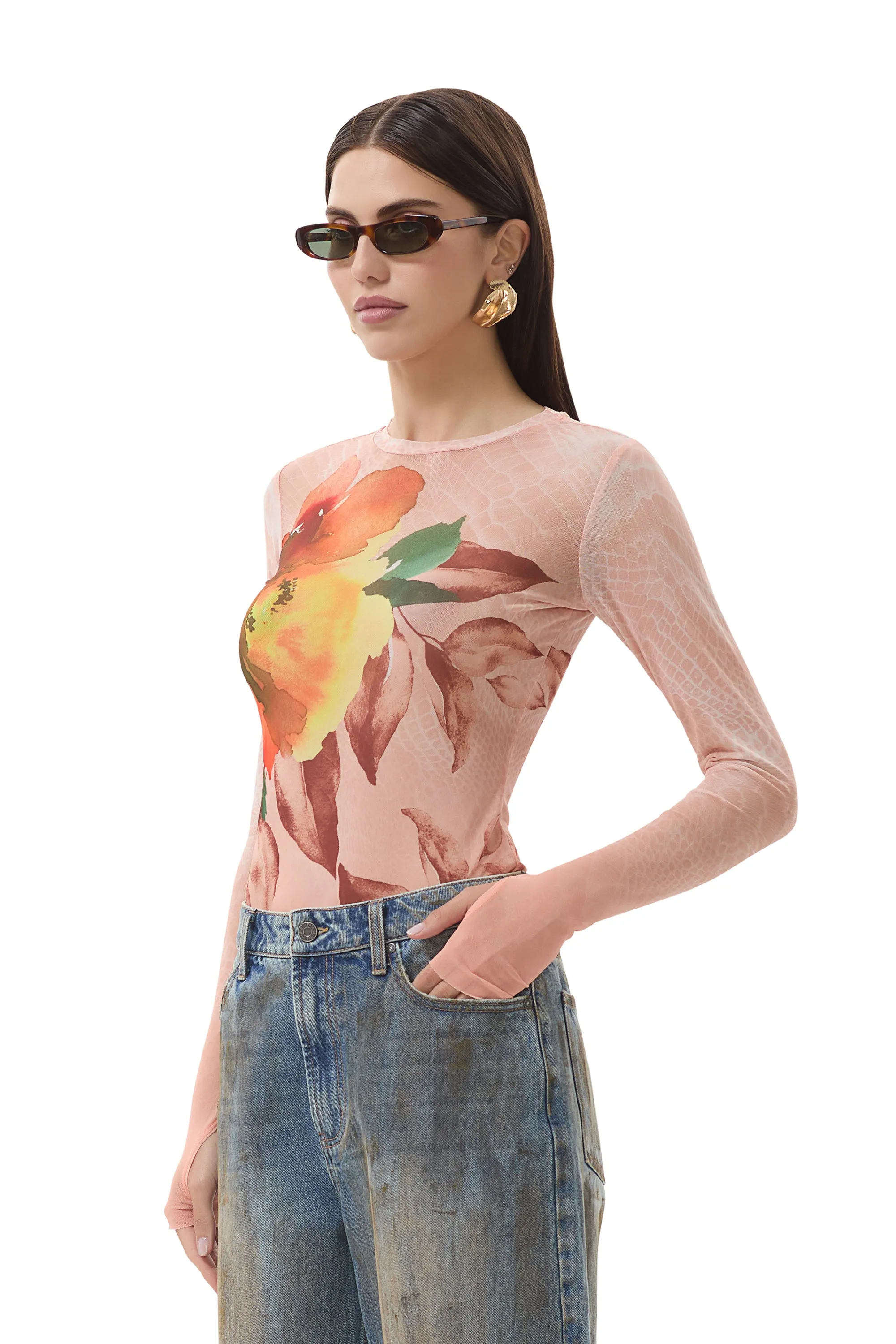 Kaylee Top - Snake Bloom sold by AFRM product image thumbnail 5