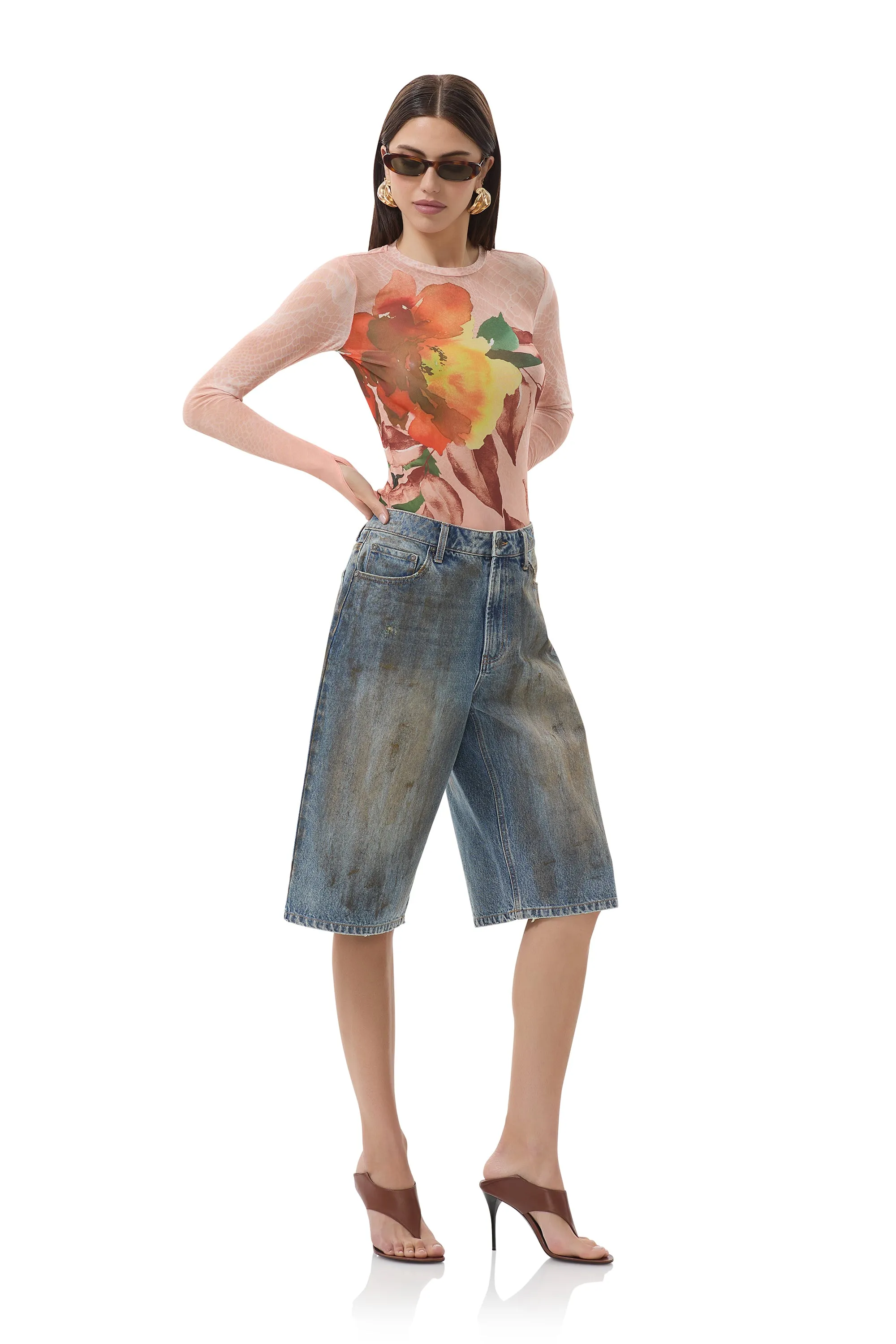 Kaylee Top - Snake Bloom sold by AFRM