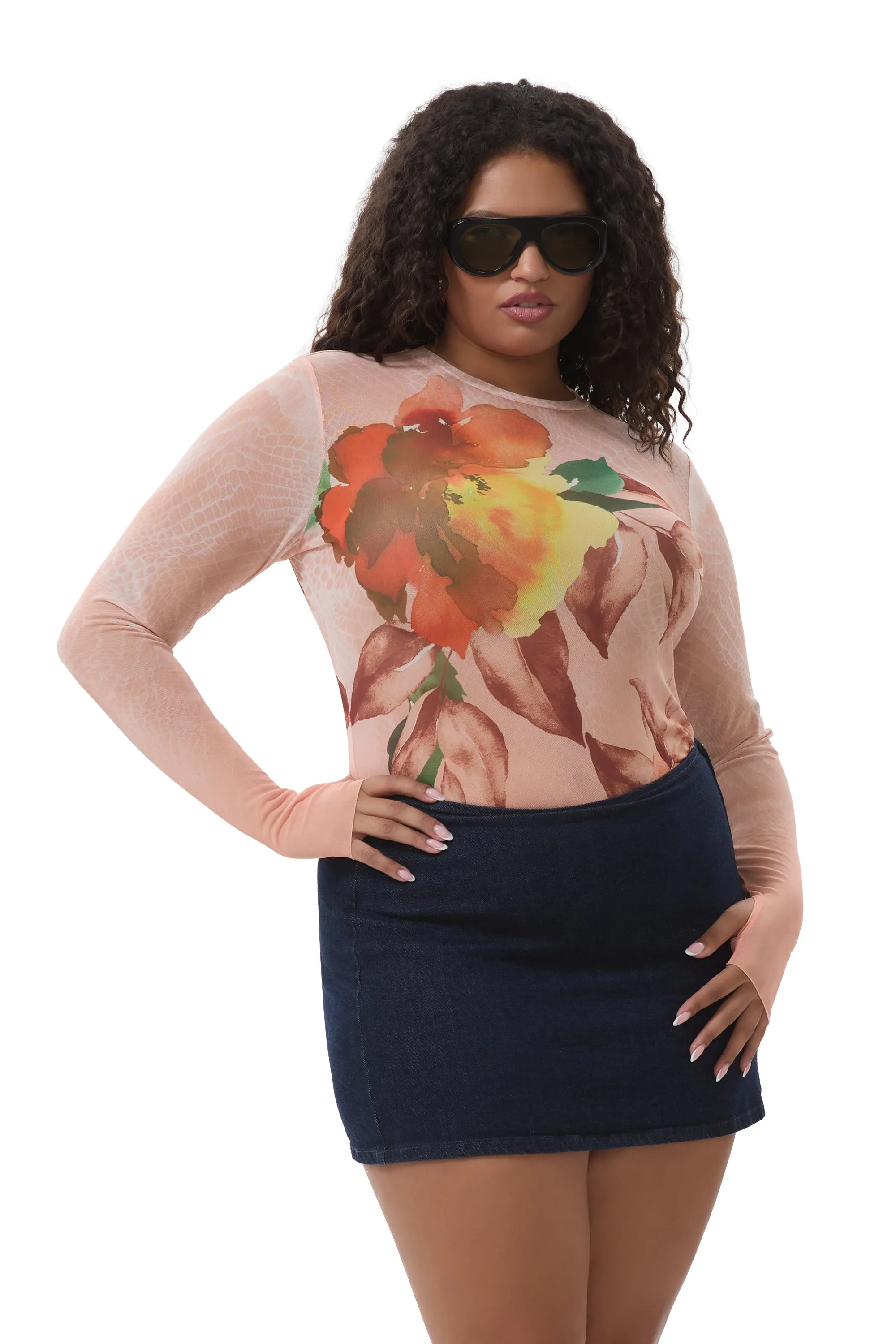 Kaylee Top - Snake Bloom sold by AFRM product image thumbnail 4
