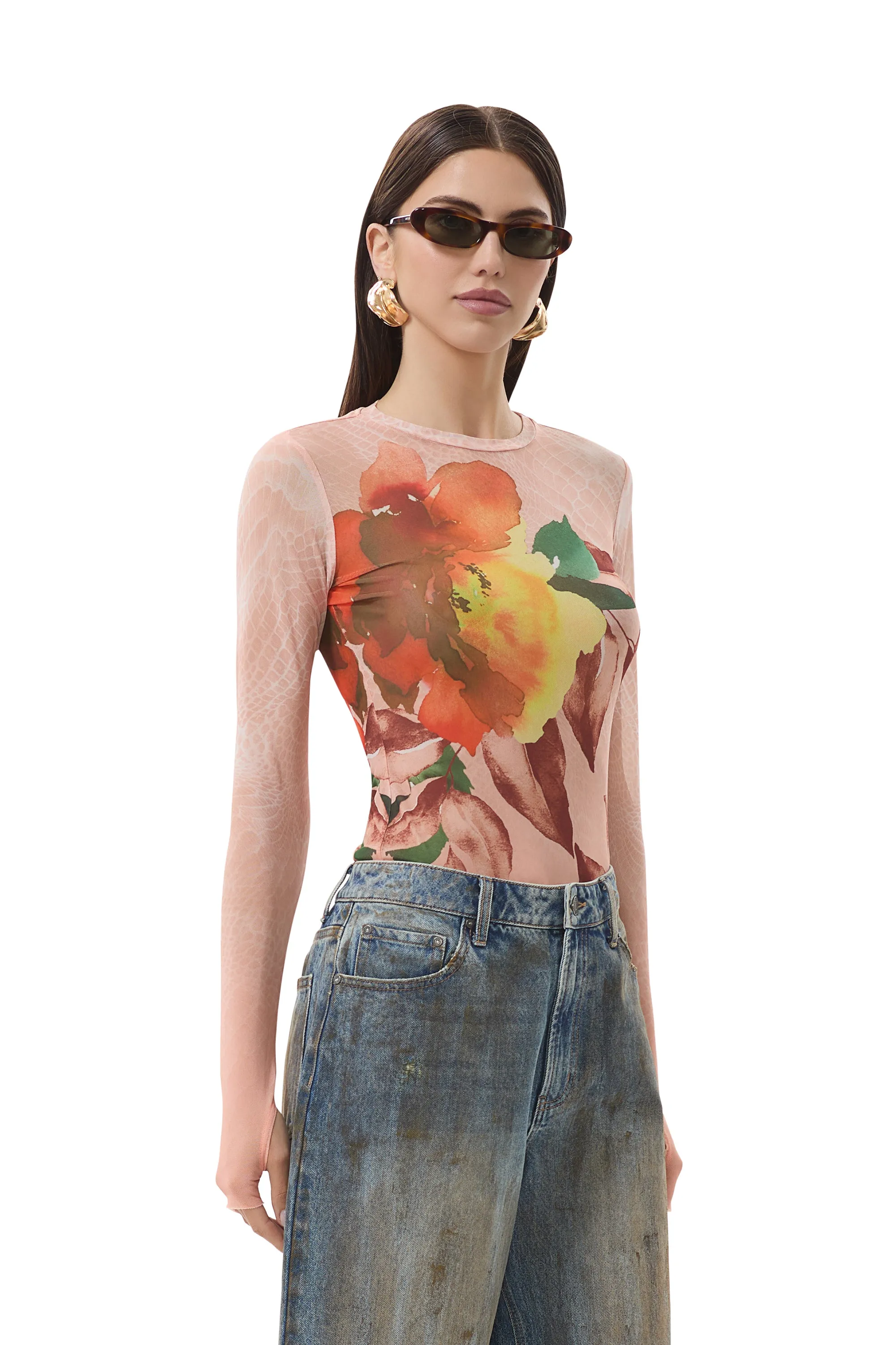 Kaylee Top - Snake Bloom sold by AFRM product image thumbnail 3