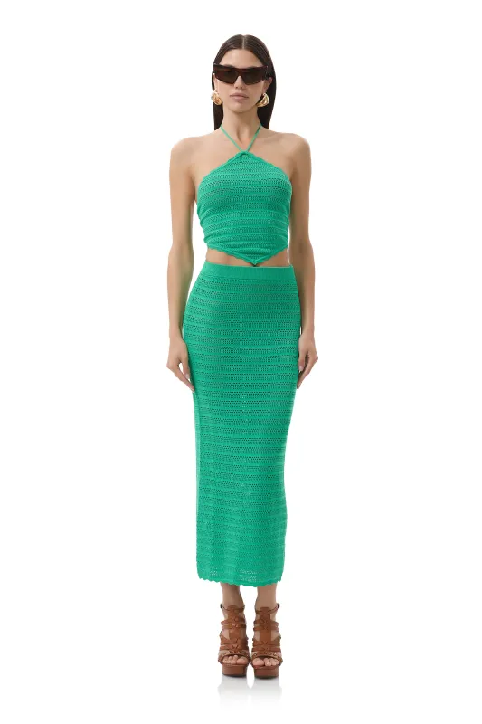 Dorota Maxi Skirt - Summer Grass sold by AFRM