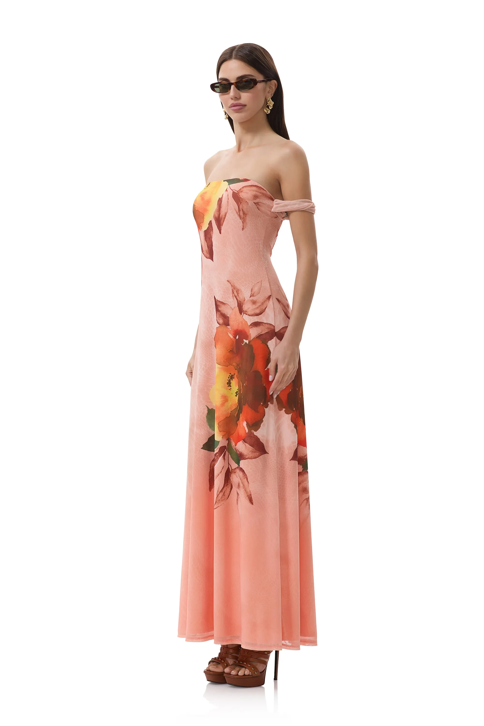 Barot Dress - Snake Bloom sold by AFRM product image thumbnail 2