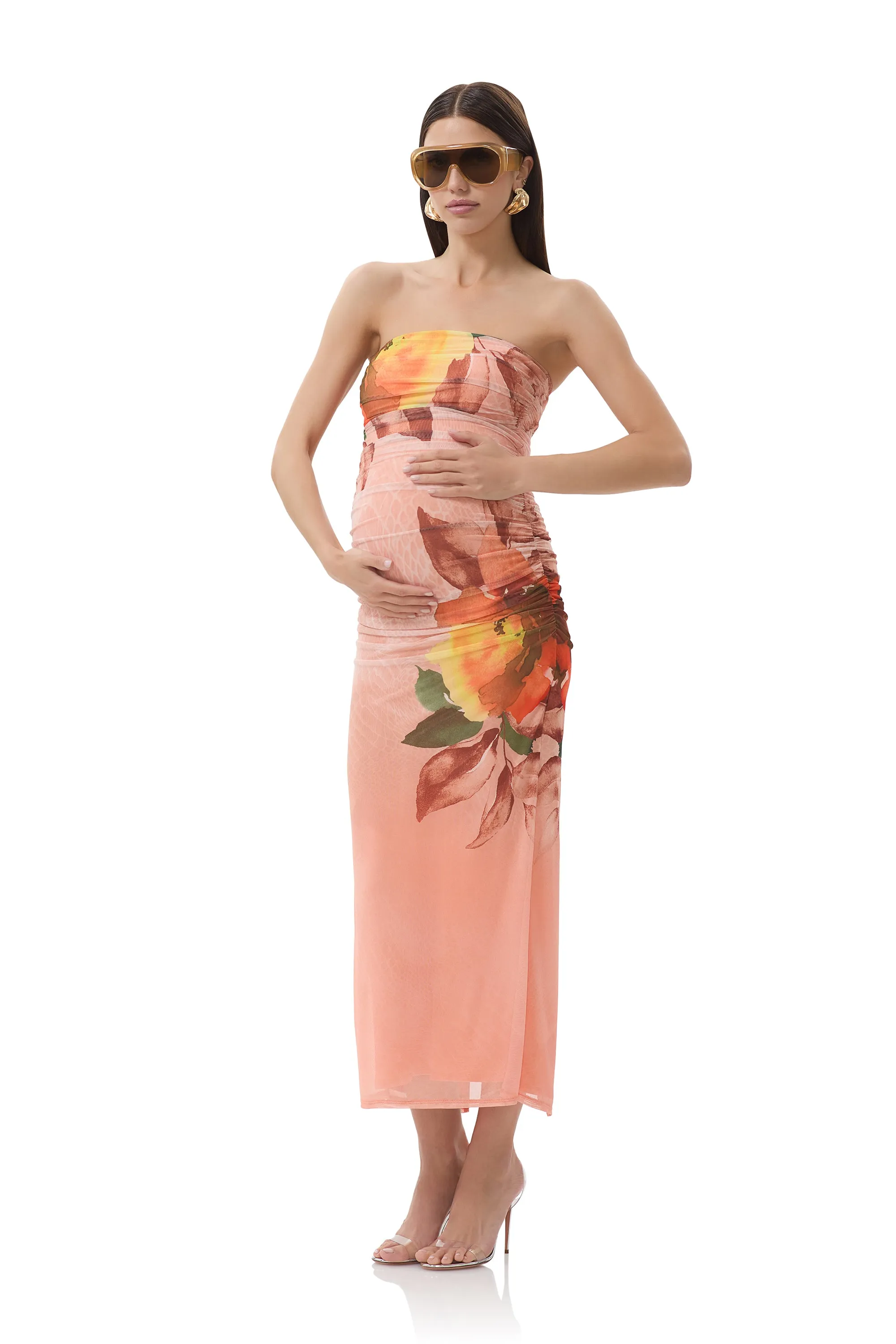 Marlo Dress - Snake Bloom sold by AFRM product image thumbnail 2