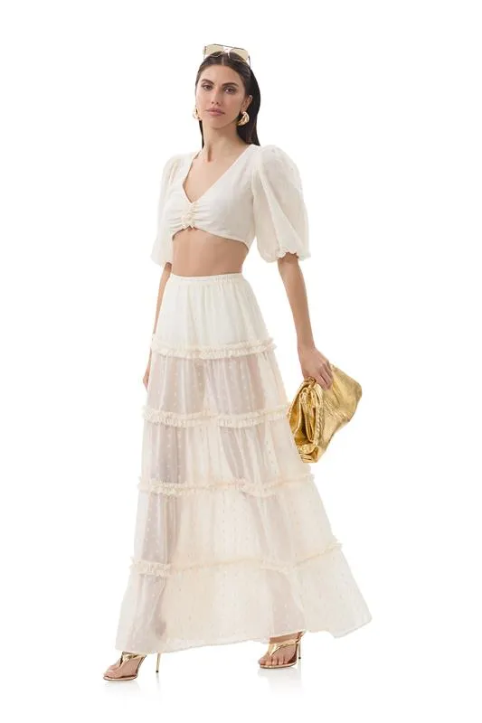 Sabina Skirt - Gardenia sold by AFRM