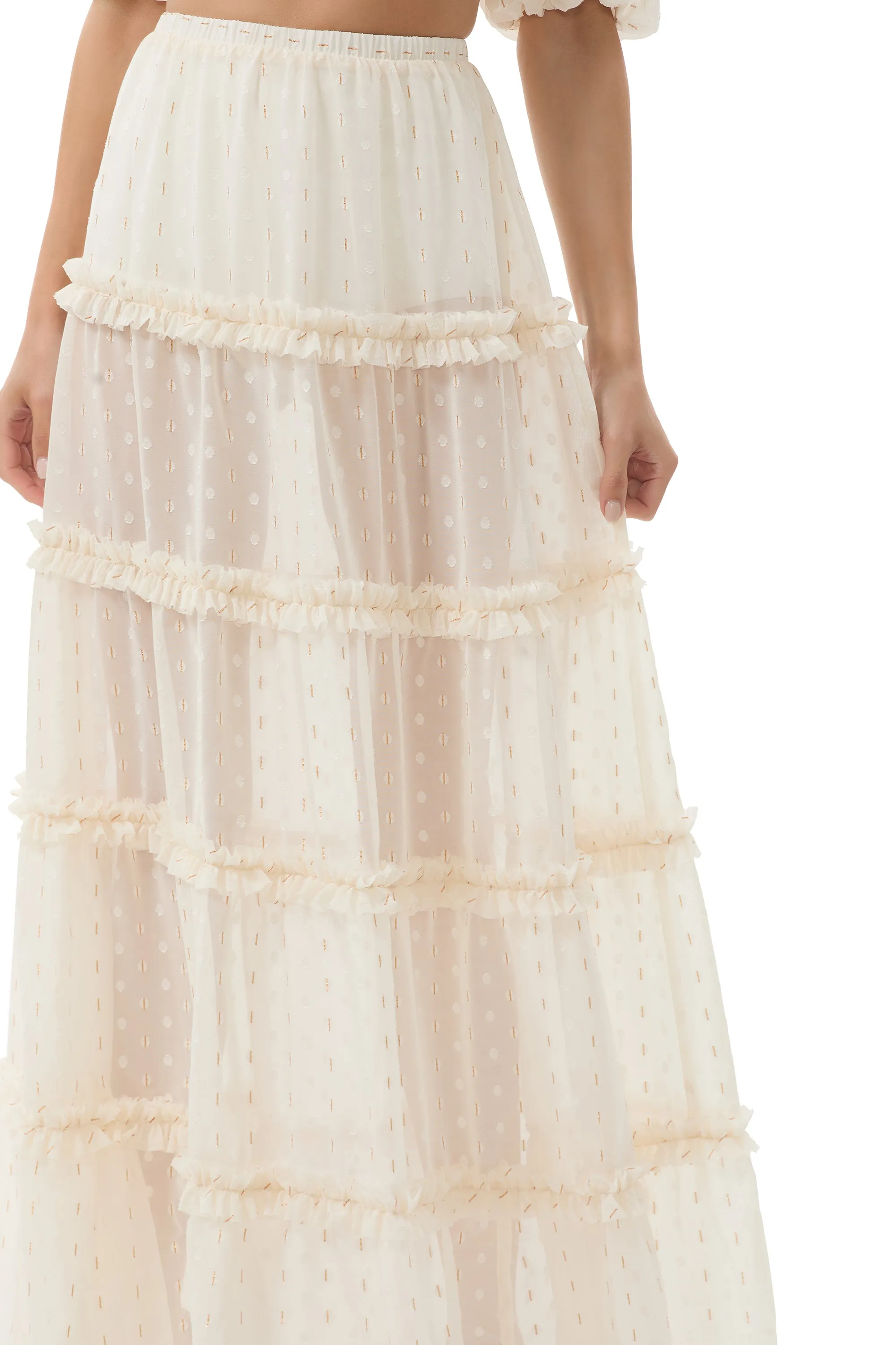 Sabina Skirt - Gardenia sold by AFRM product image thumbnail 5