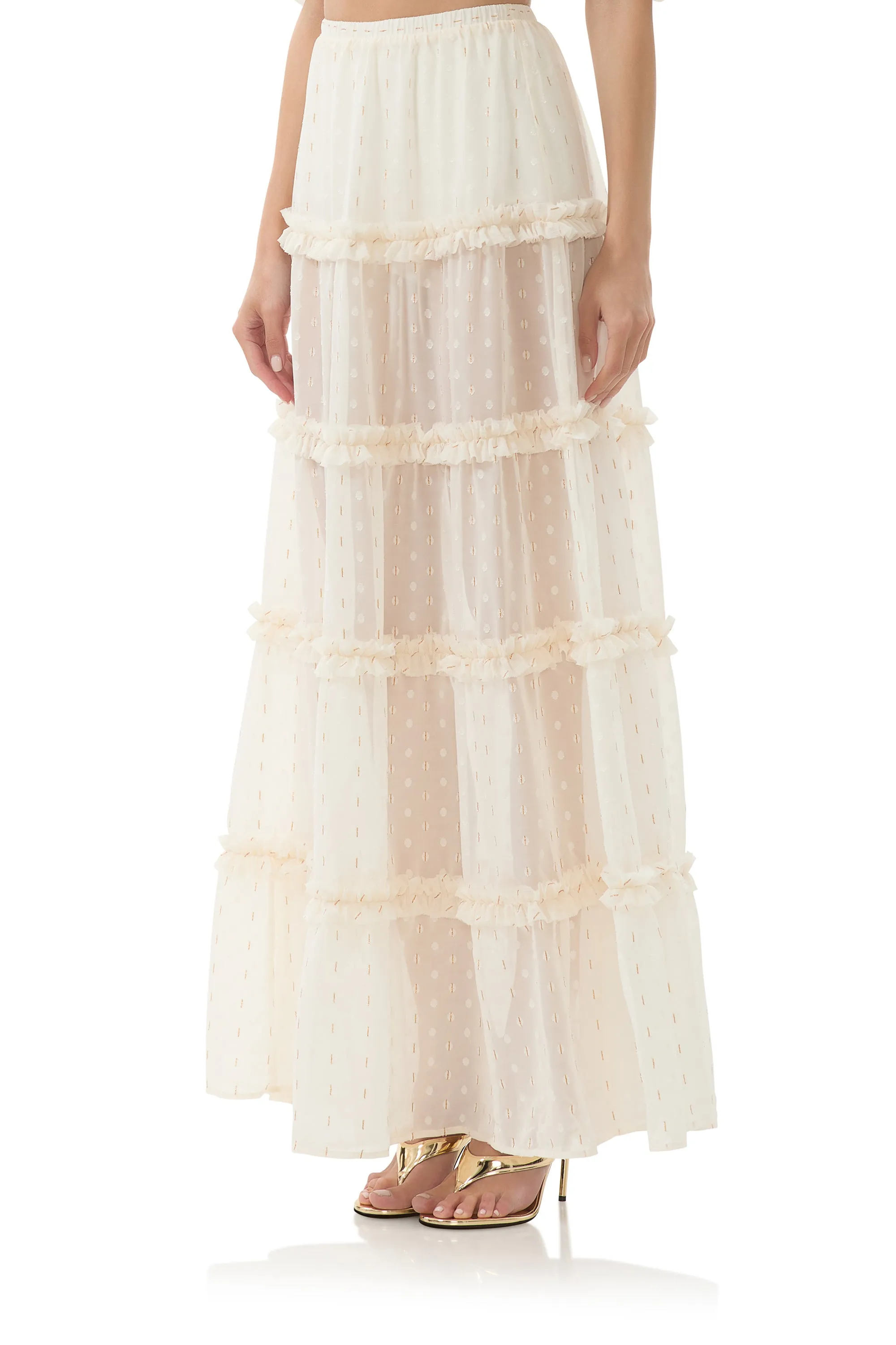 Sabina Skirt - Gardenia sold by AFRM product image thumbnail 2