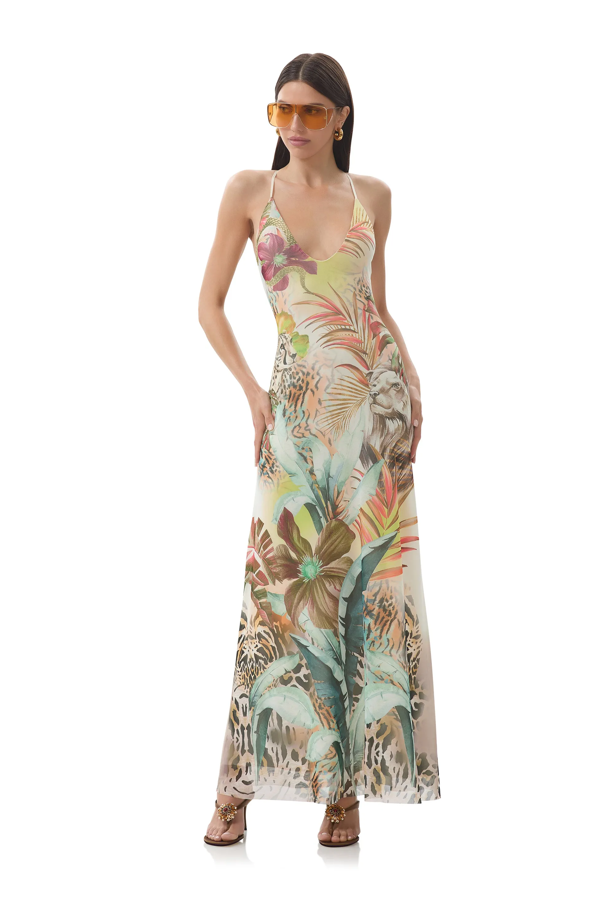 Romy Dress - Placed Desert Tropic sold by AFRM