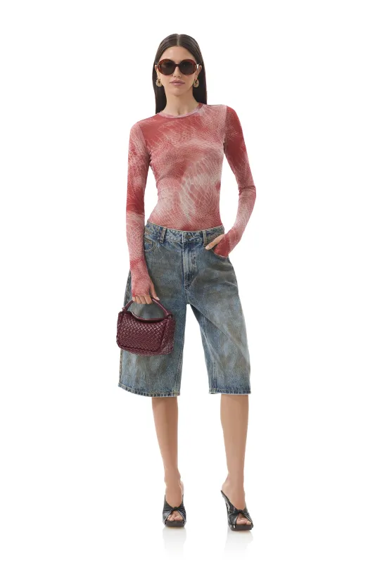 Kaylee Top - Rust Snake sold by AFRM