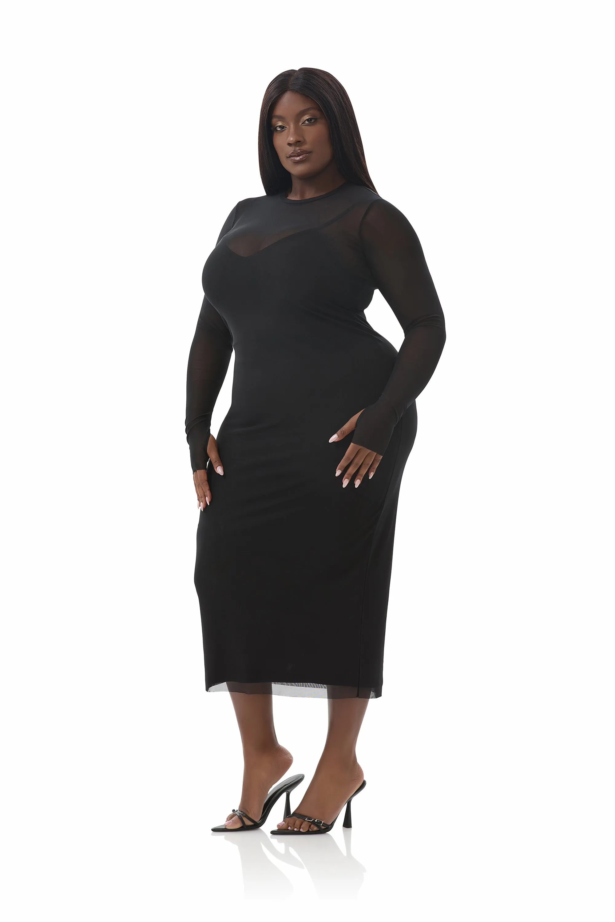 Ashland Dress - Noir sold by AFRM product image thumbnail 4