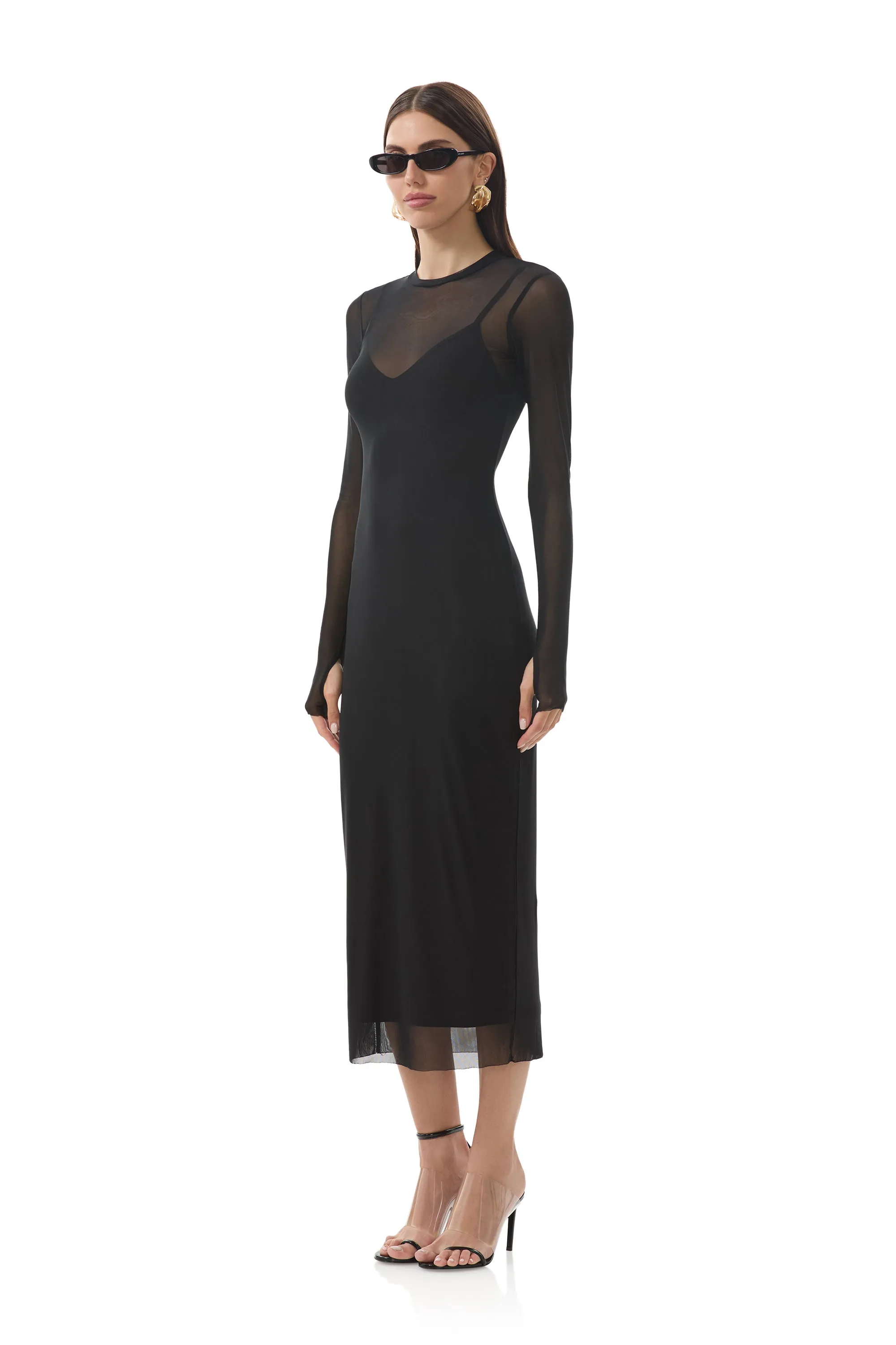 Ashland Dress - Noir sold by AFRM product image thumbnail 5