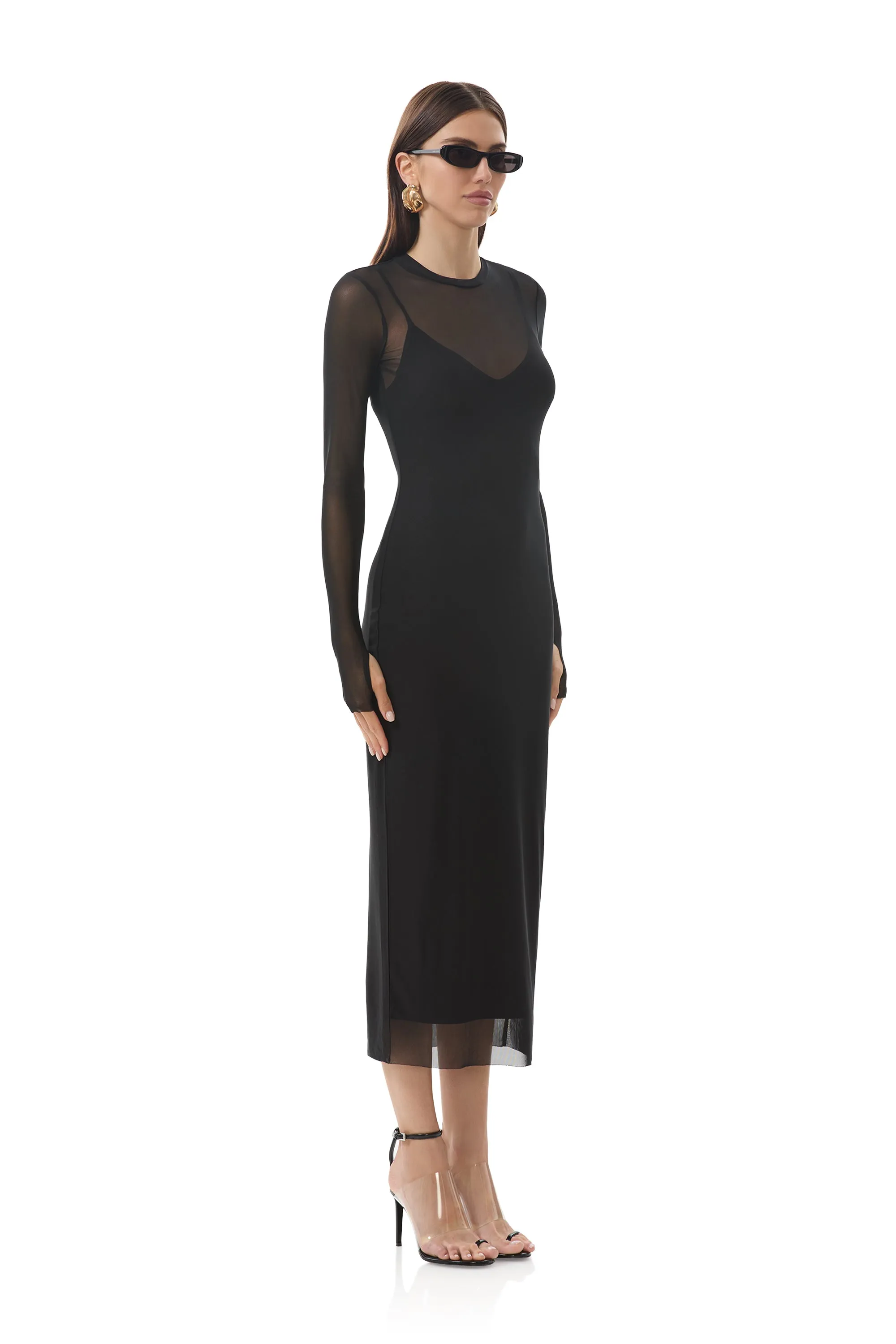 Ashland Dress - Noir sold by AFRM product image thumbnail 3
