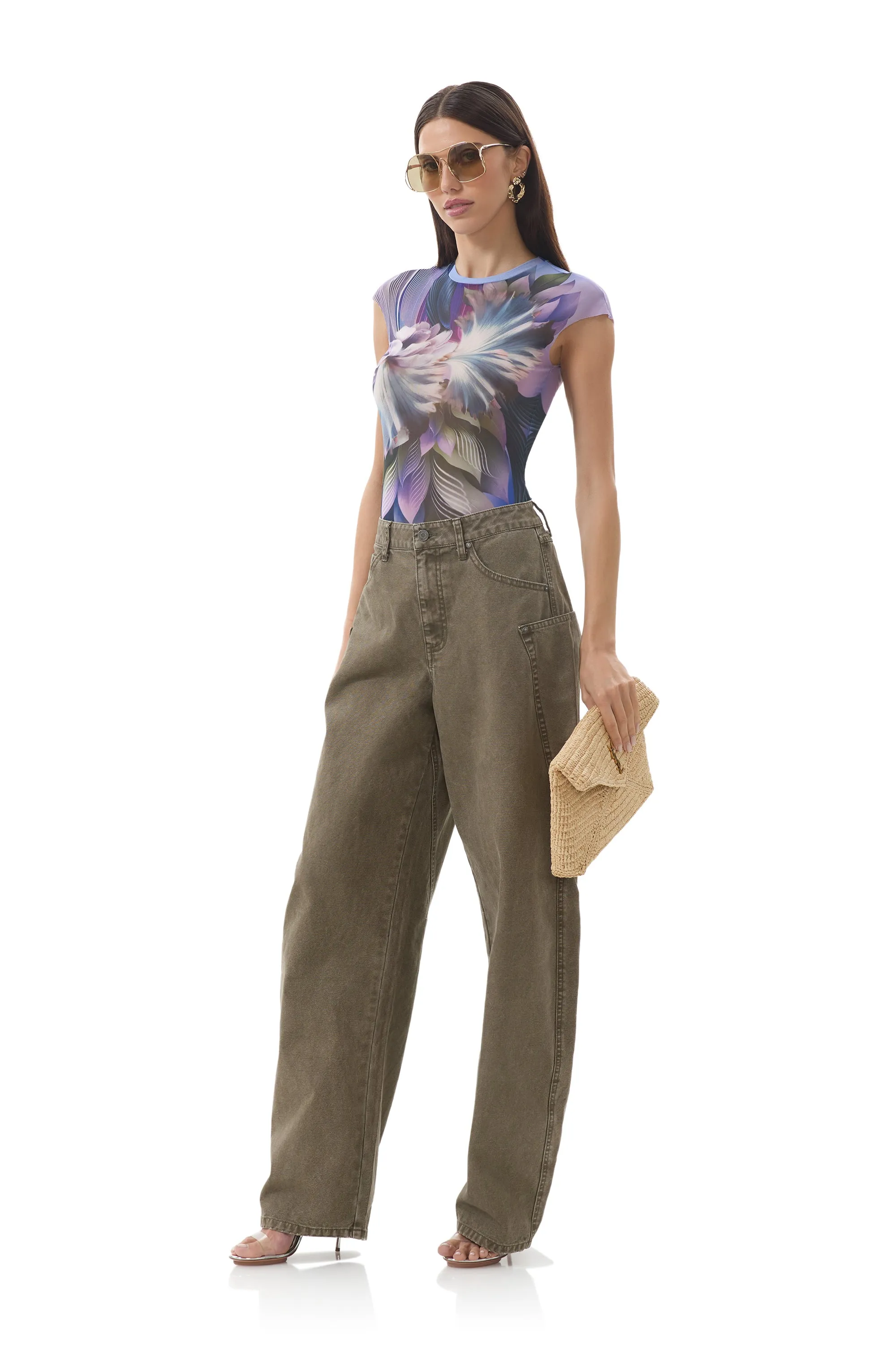 Nina Top - Abstract Orchid sold by AFRM