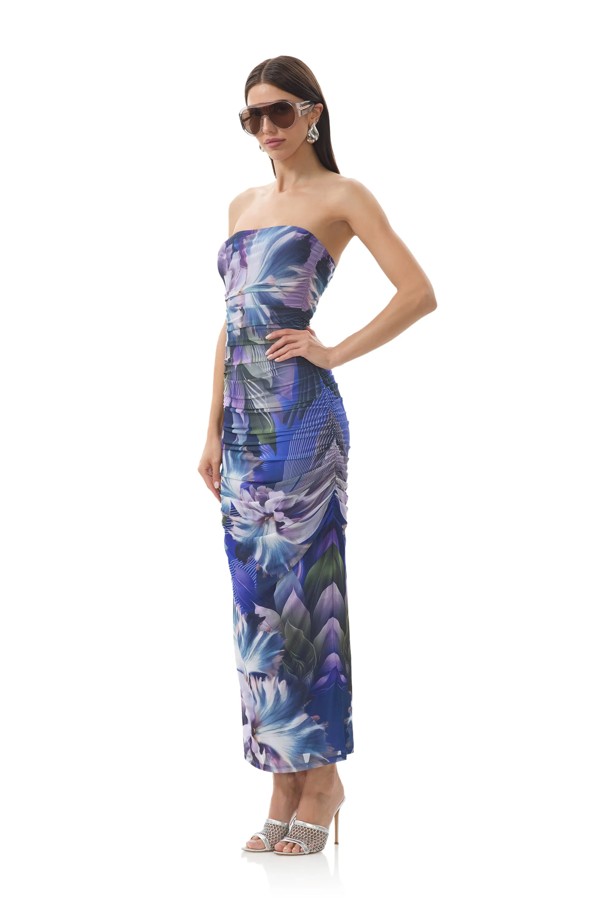 Marlo Dress - Abstract Orchid sold by AFRM product image thumbnail 3