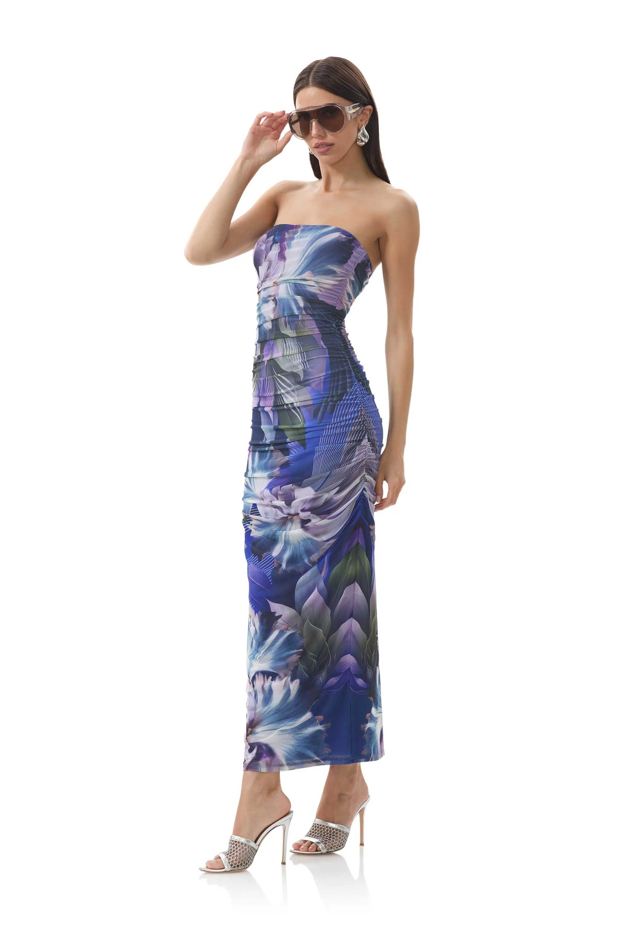 Marlo Dress - Abstract Orchid sold by AFRM