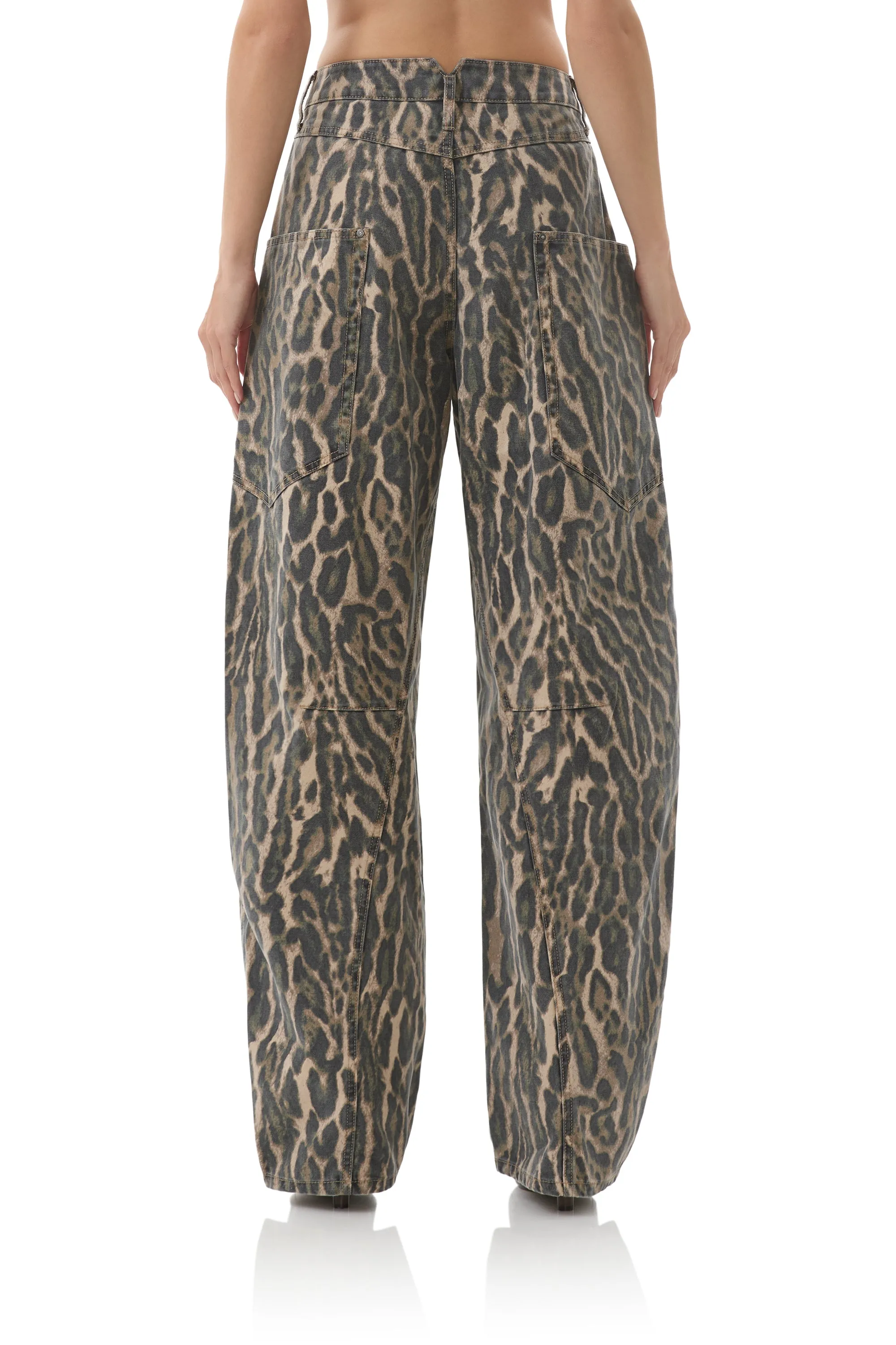 Bexley Barrel Pant - Camo Leopard sold by AFRM product image thumbnail 5