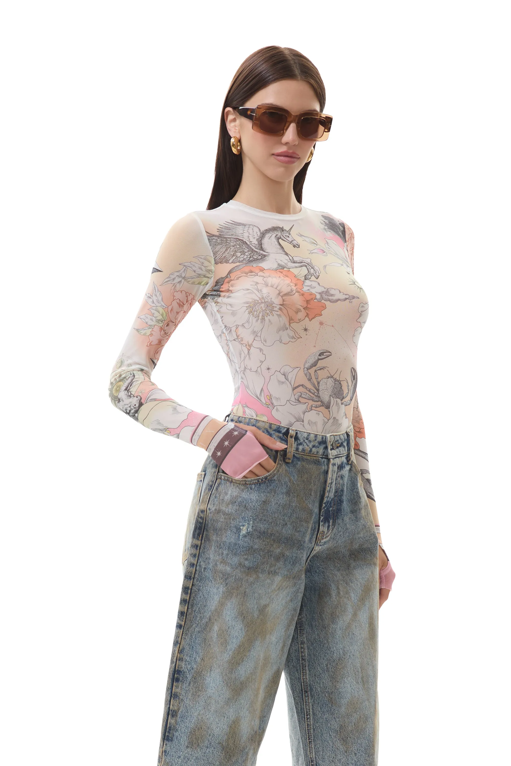 Kaylee Top - Zodiac Convo sold by AFRM product image thumbnail 3