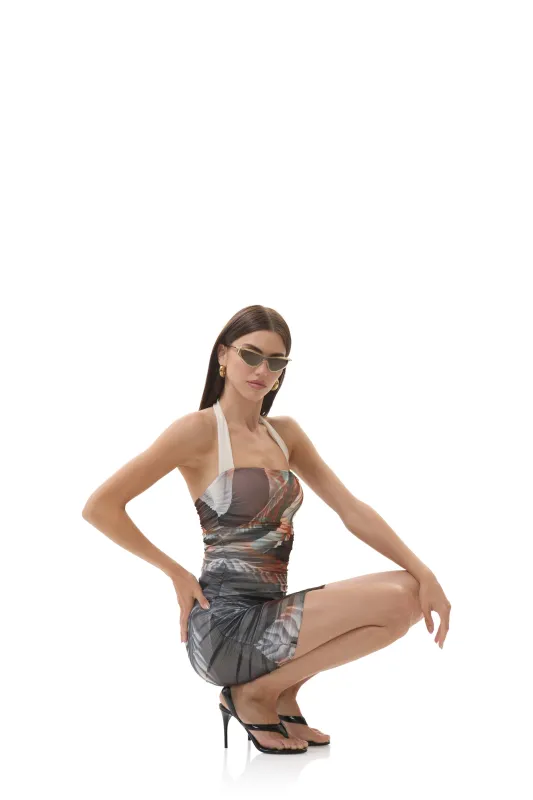 Bonnie Dress - Noir Leaf Lotus sold by AFRM