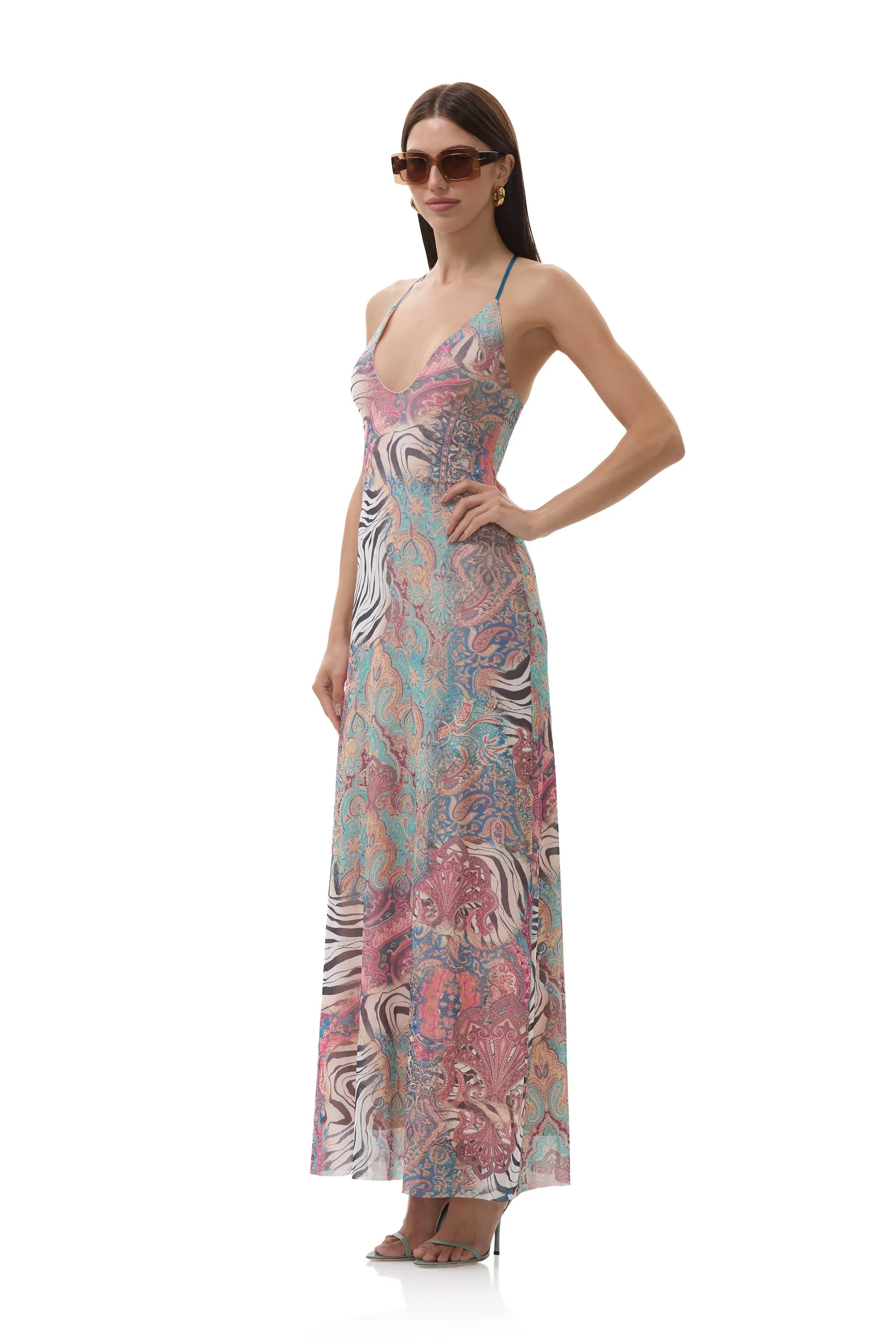 Romy Dress - Gilded Paisley sold by AFRM product image thumbnail 5