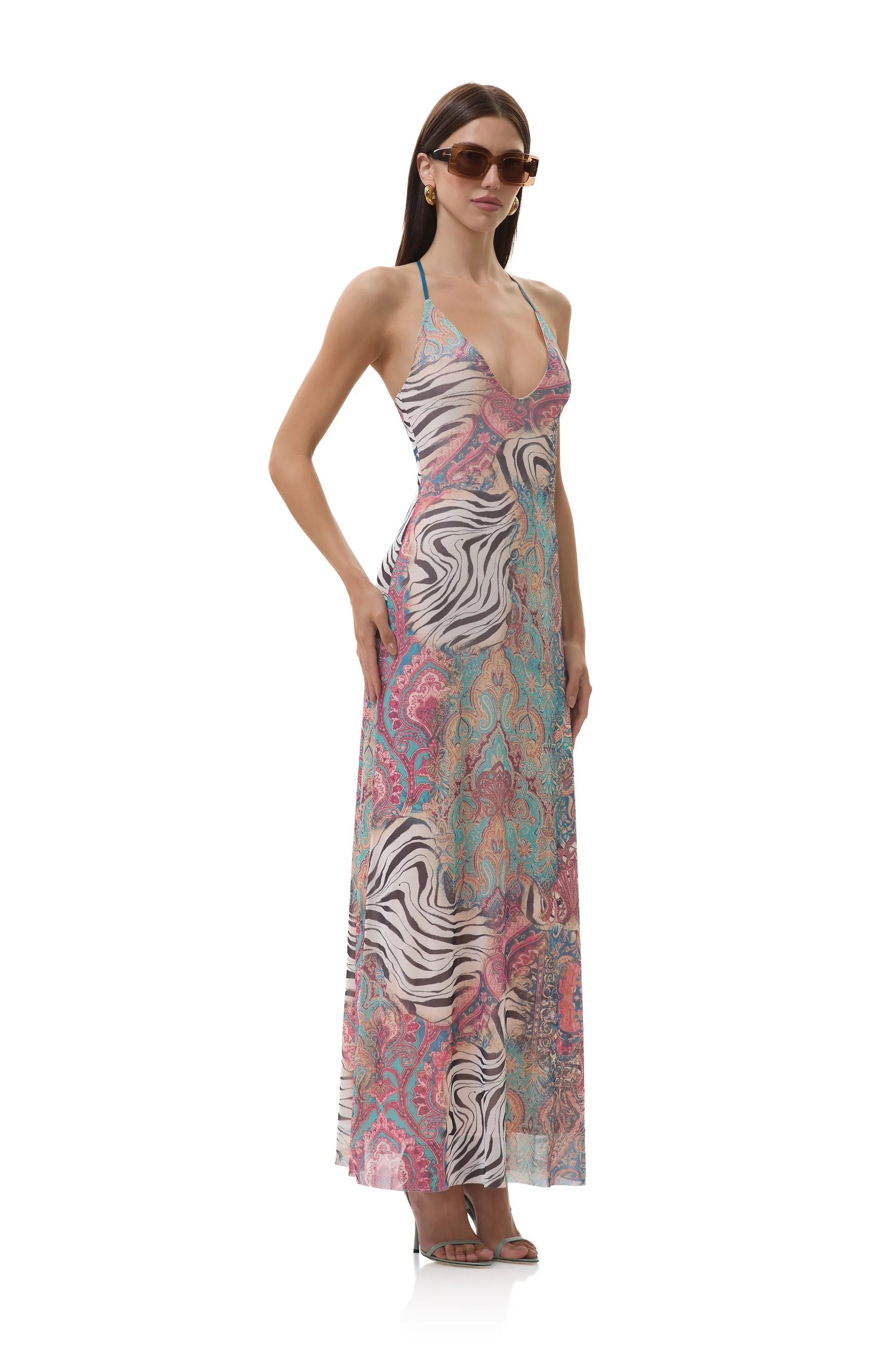 Romy Dress - Gilded Paisley sold by AFRM product image thumbnail 3