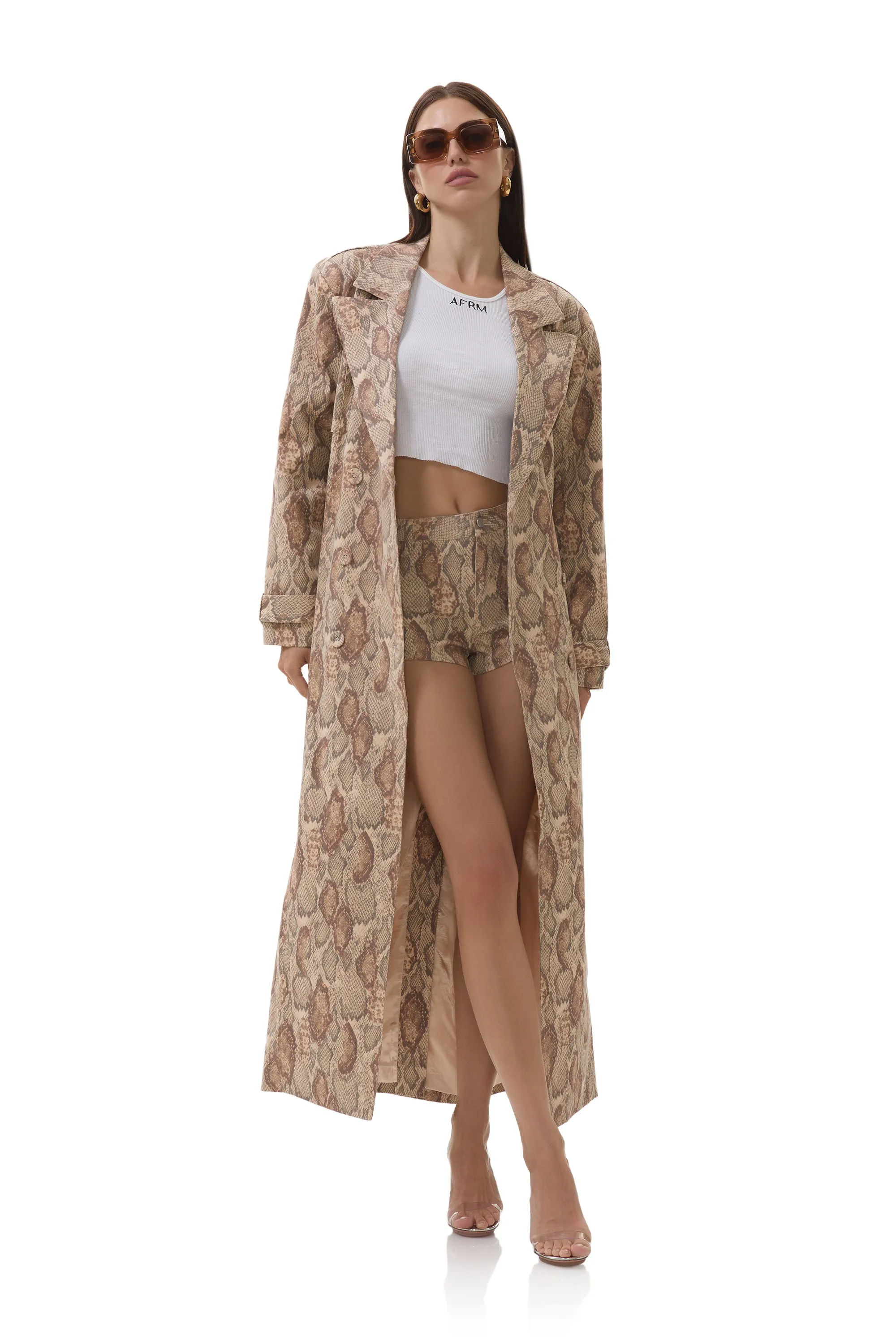 Earhart Trench Coat - Sand Snake sold by AFRM