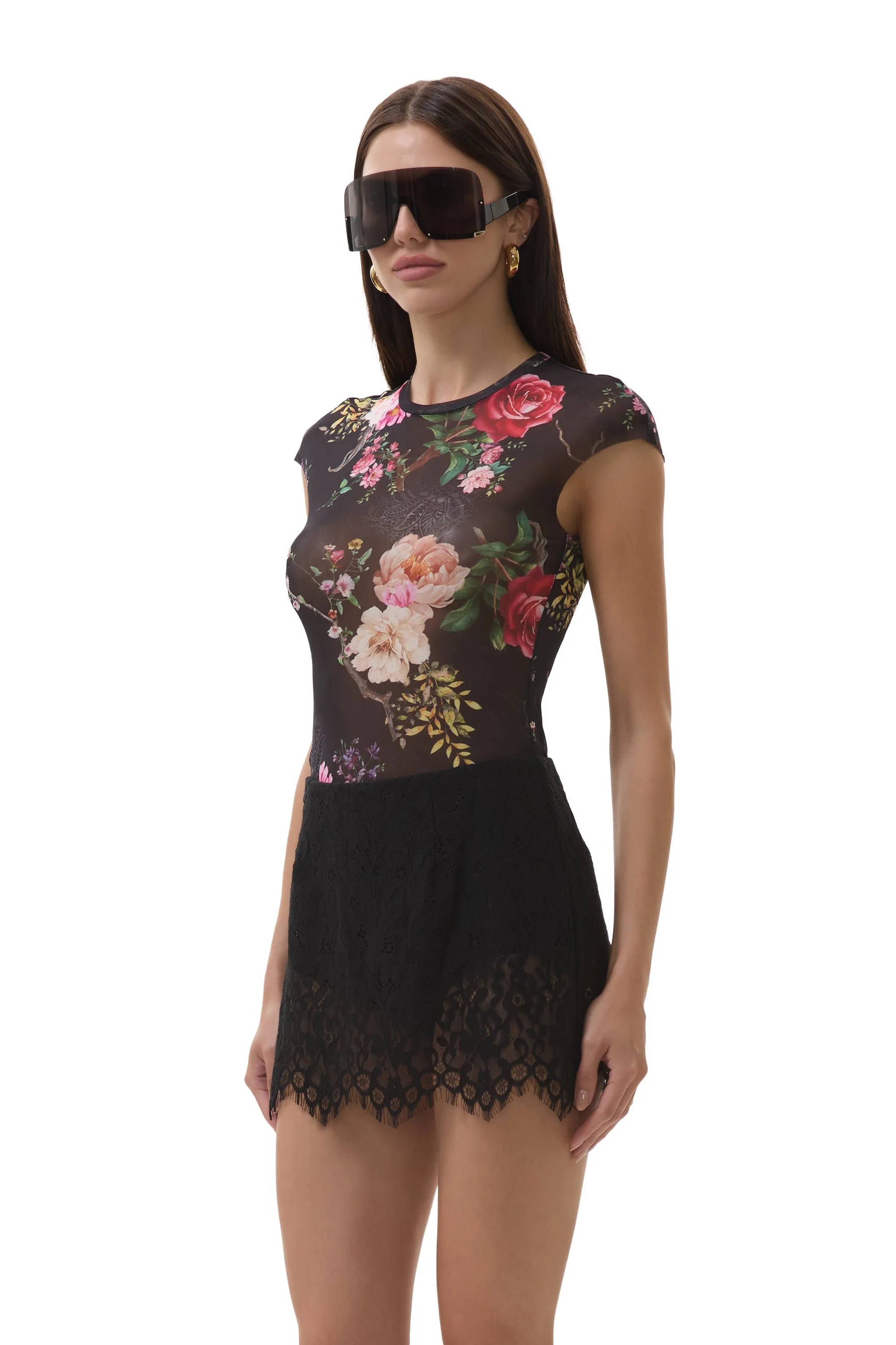 Nina Top - Noir Summer Rose sold by AFRM product image thumbnail 5