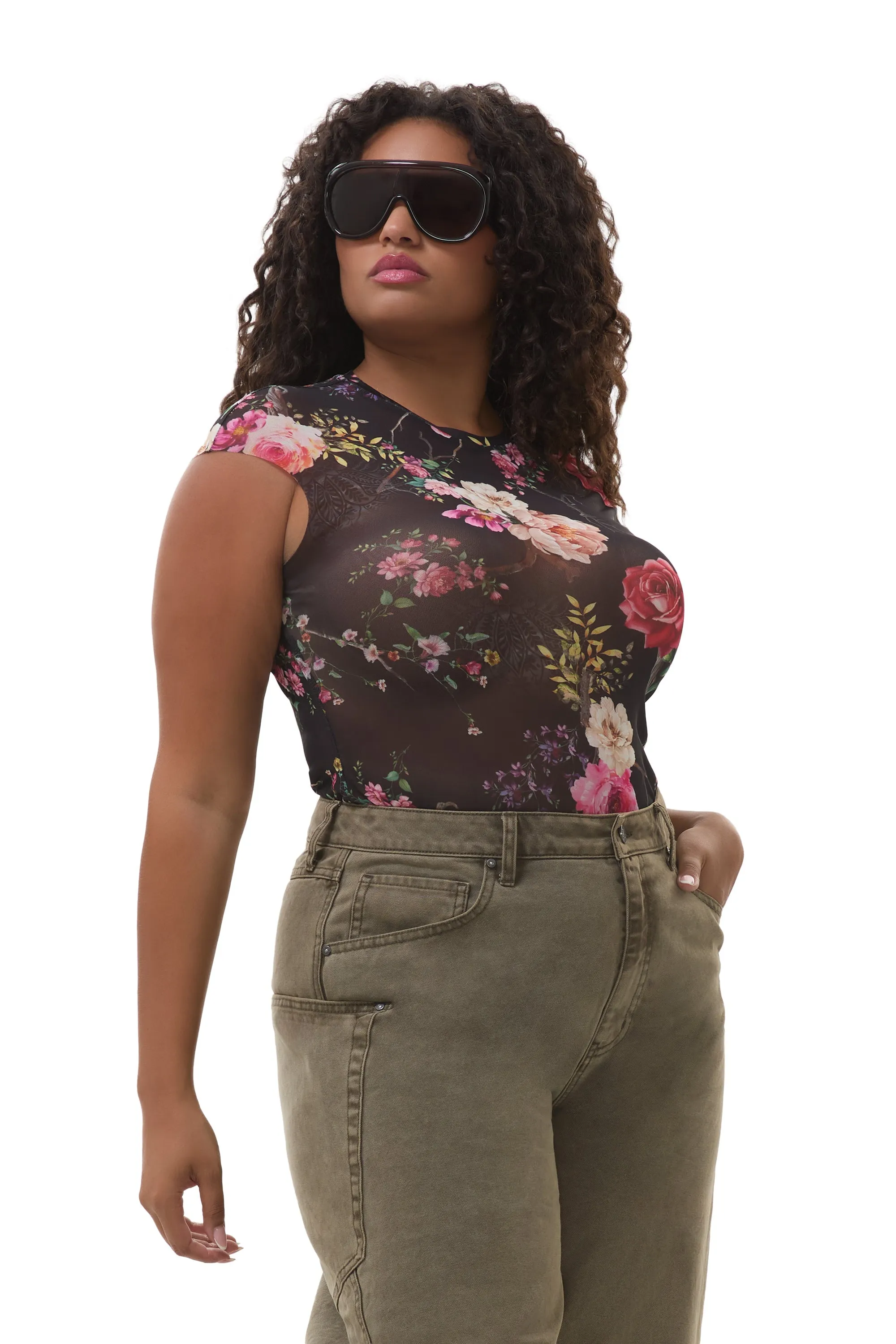 Nina Top - Noir Summer Rose sold by AFRM product image thumbnail 4