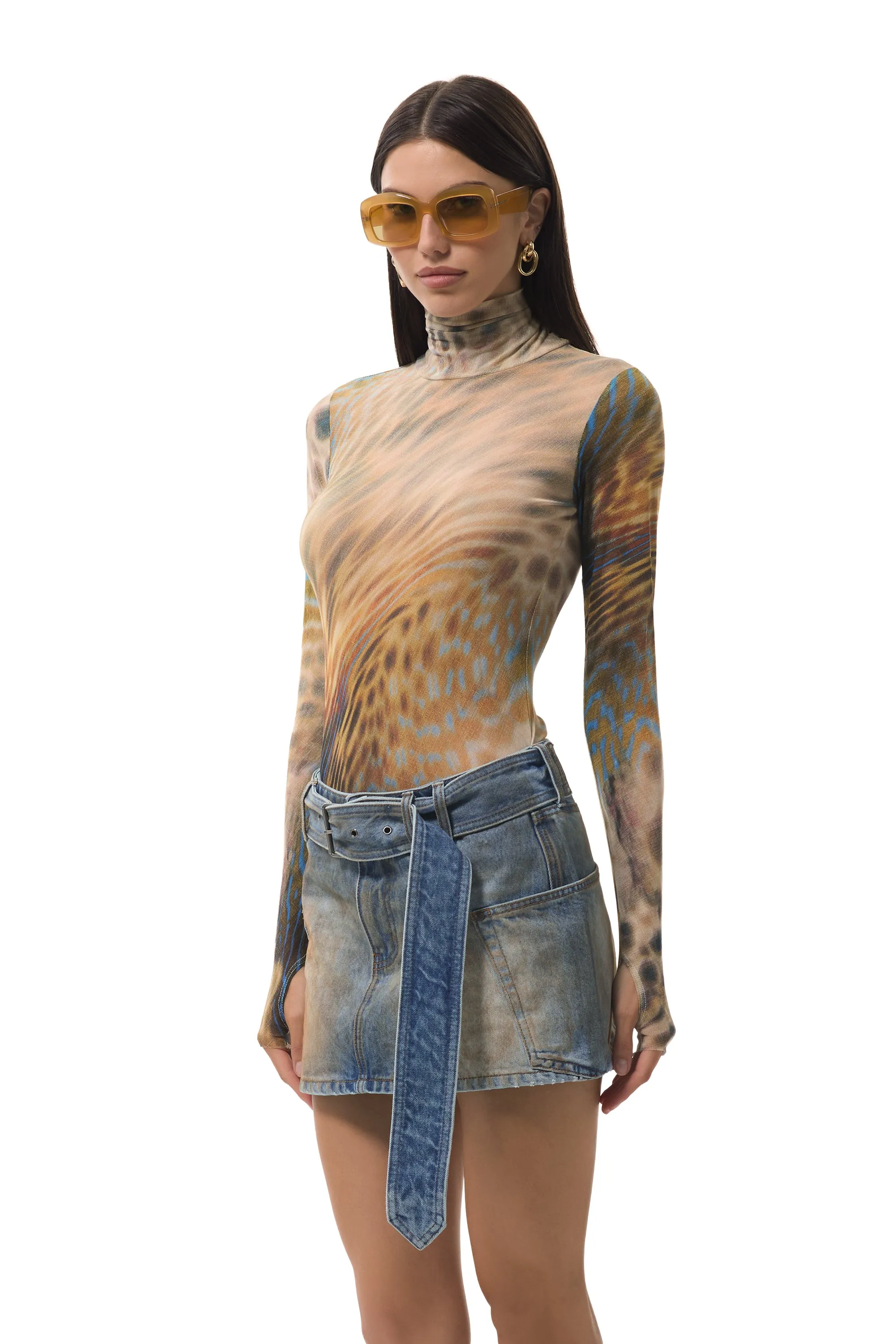 Zadie Top - Fish Scale Swirl sold by AFRM product image thumbnail 5