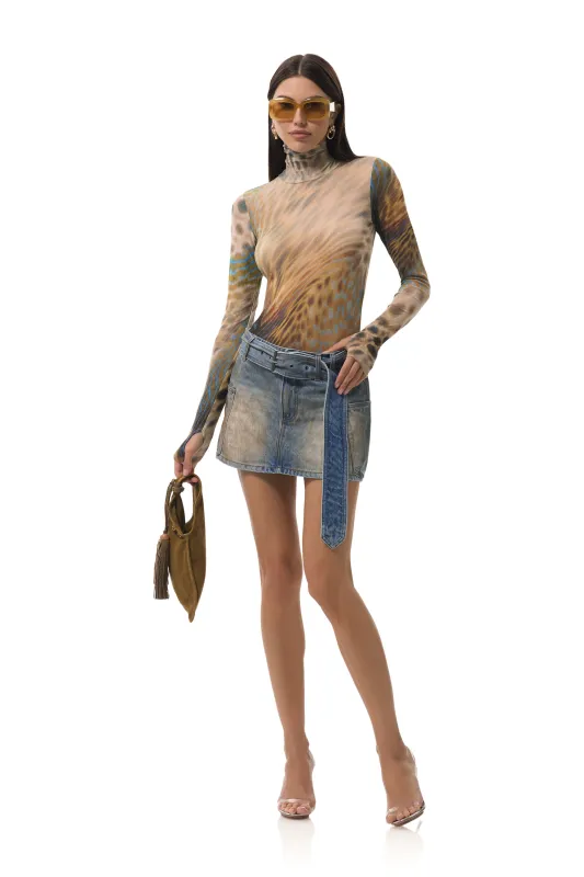 Zadie Top - Fish Scale Swirl sold by AFRM