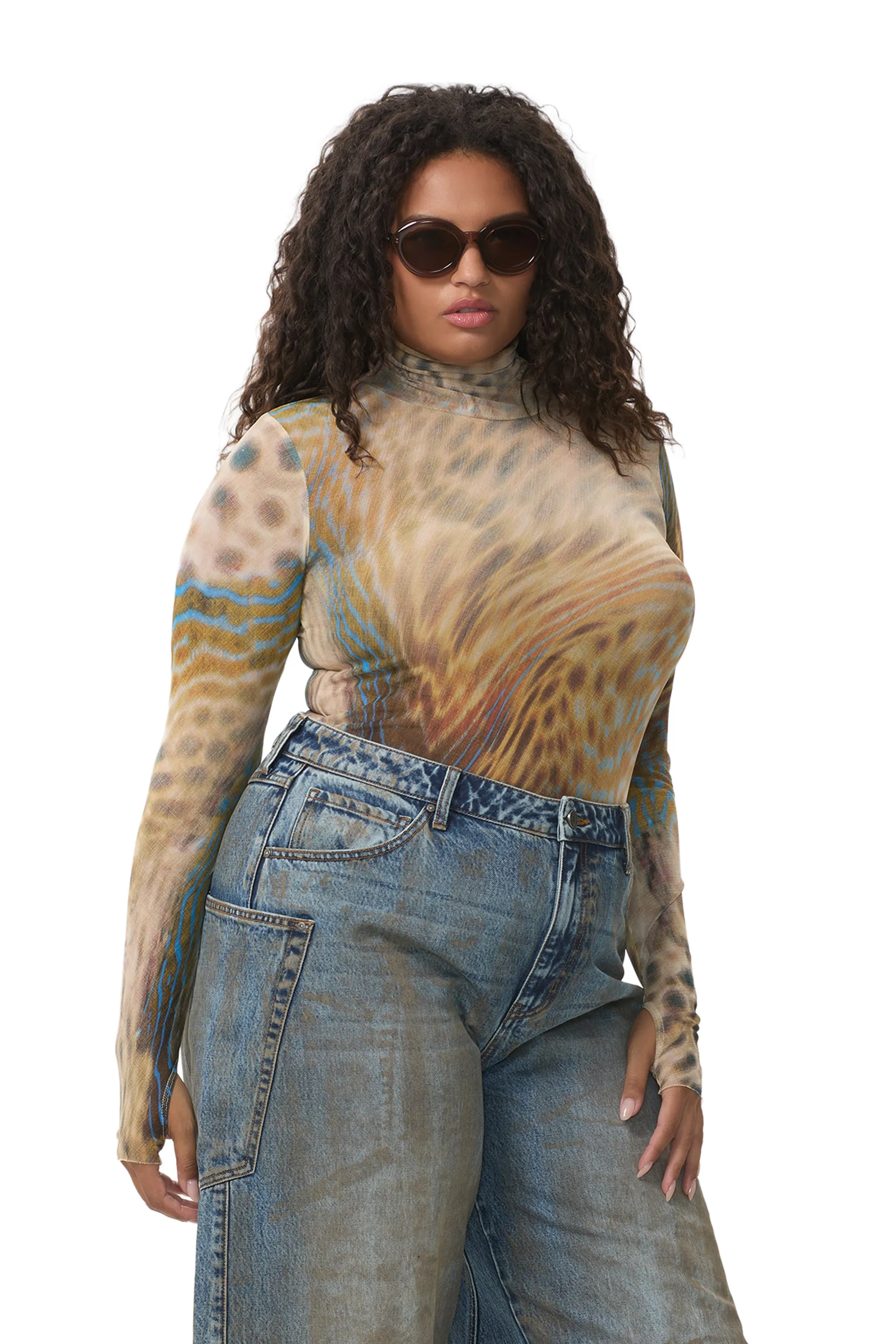 Zadie Top - Fish Scale Swirl sold by AFRM product image thumbnail 4