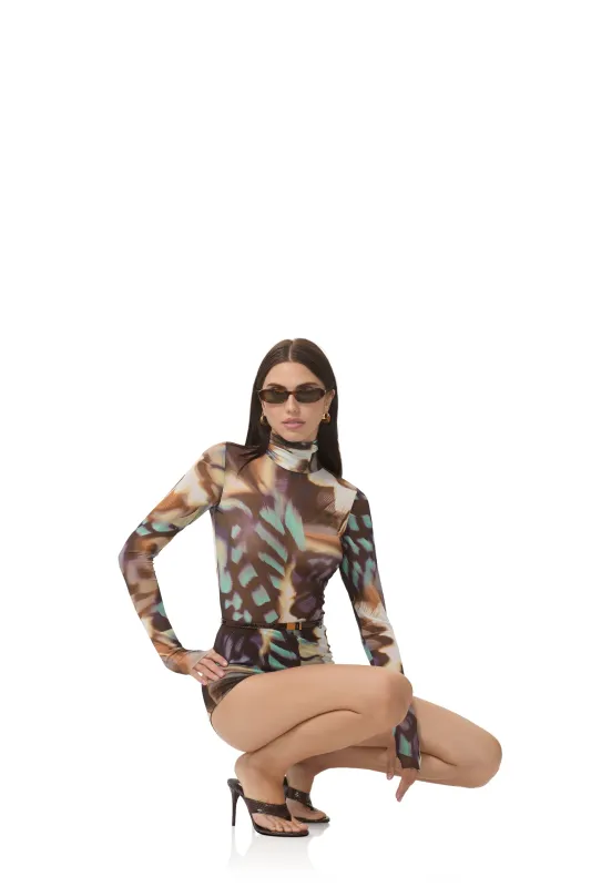 Zadie Top - Feather Swirl sold by AFRM