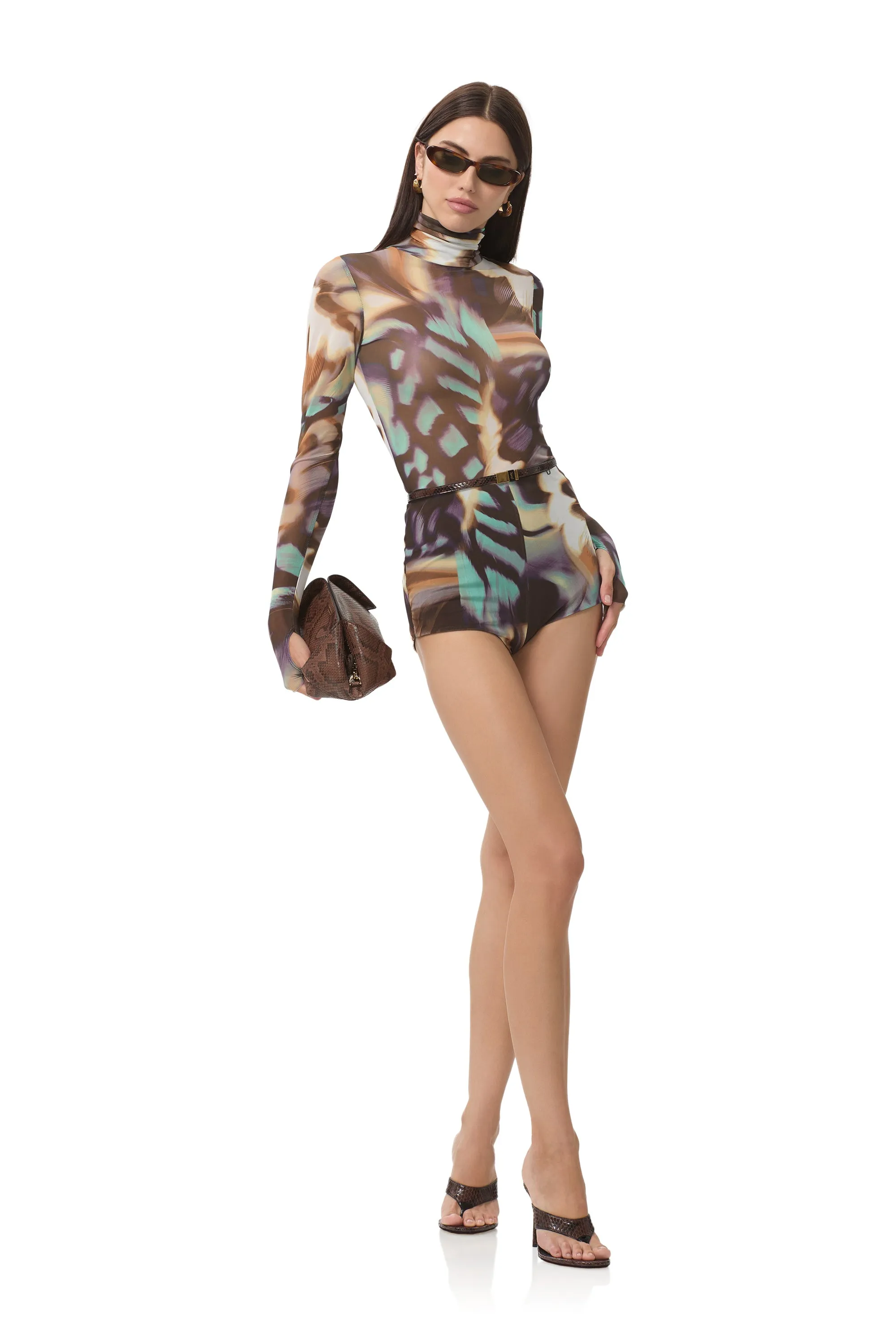 Yves Hot Short - Feather Swirl sold by AFRM