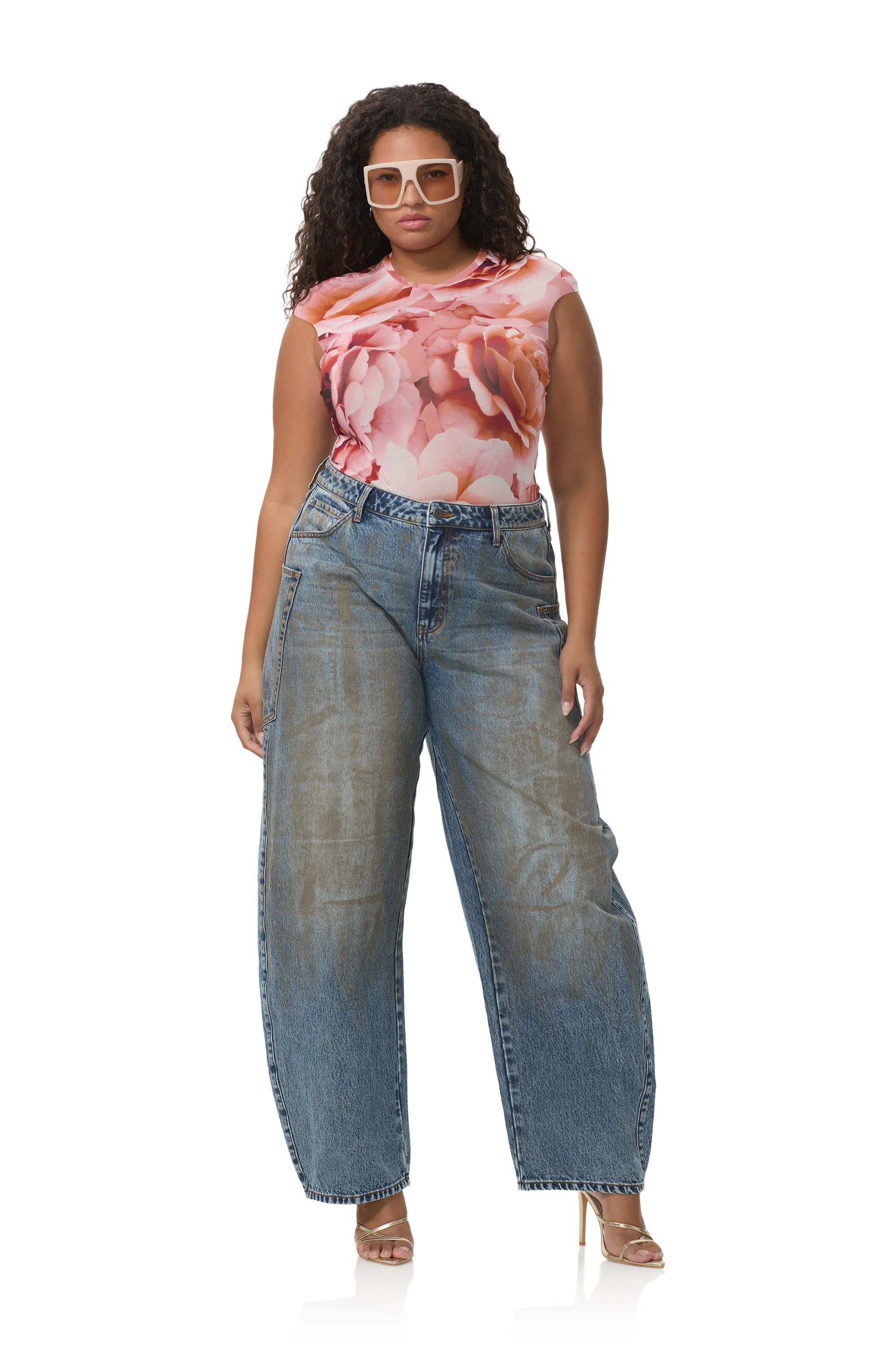 Nina Top - Peach Roses sold by AFRM product image thumbnail 2