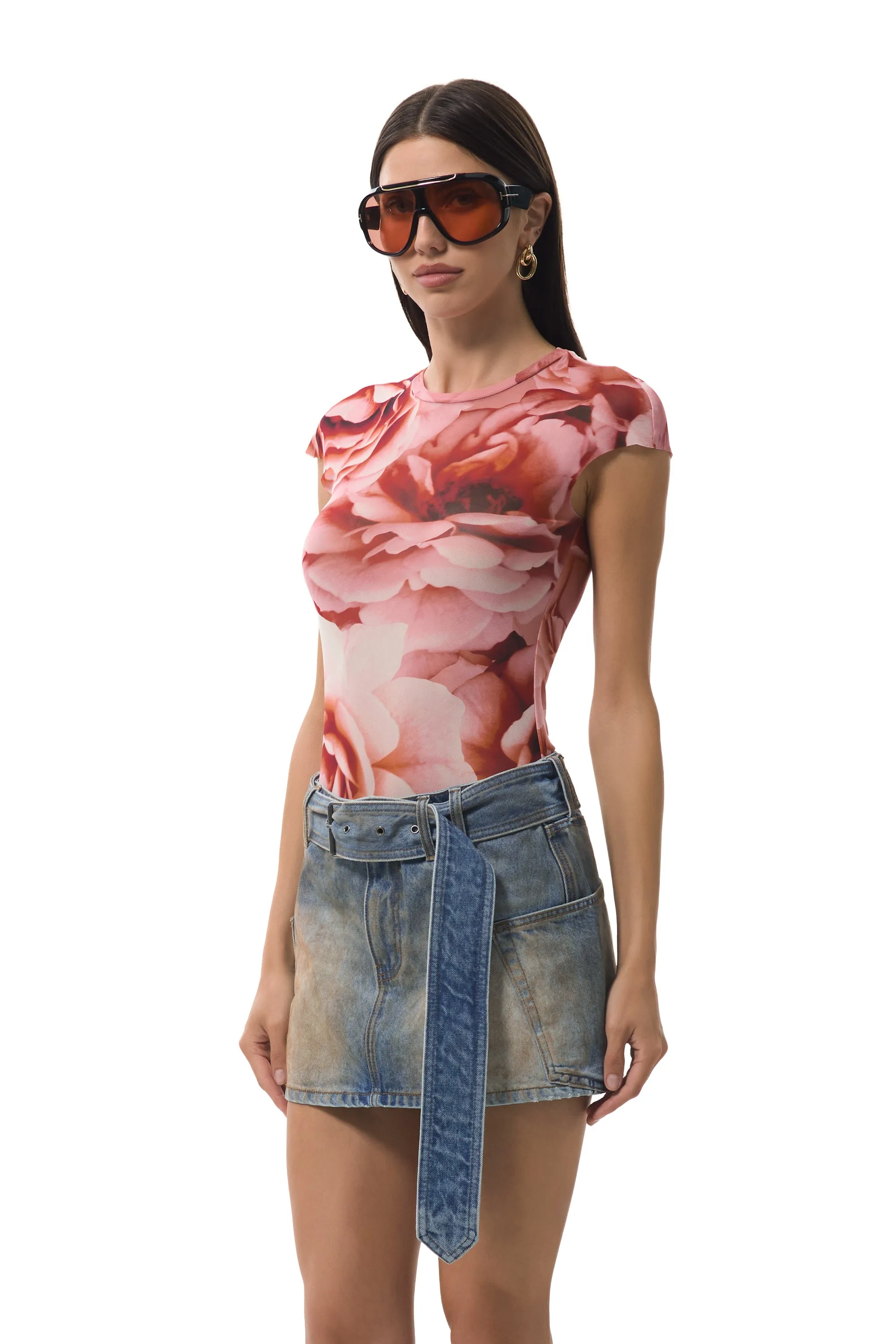 Nina Top - Peach Roses sold by AFRM product image thumbnail 5