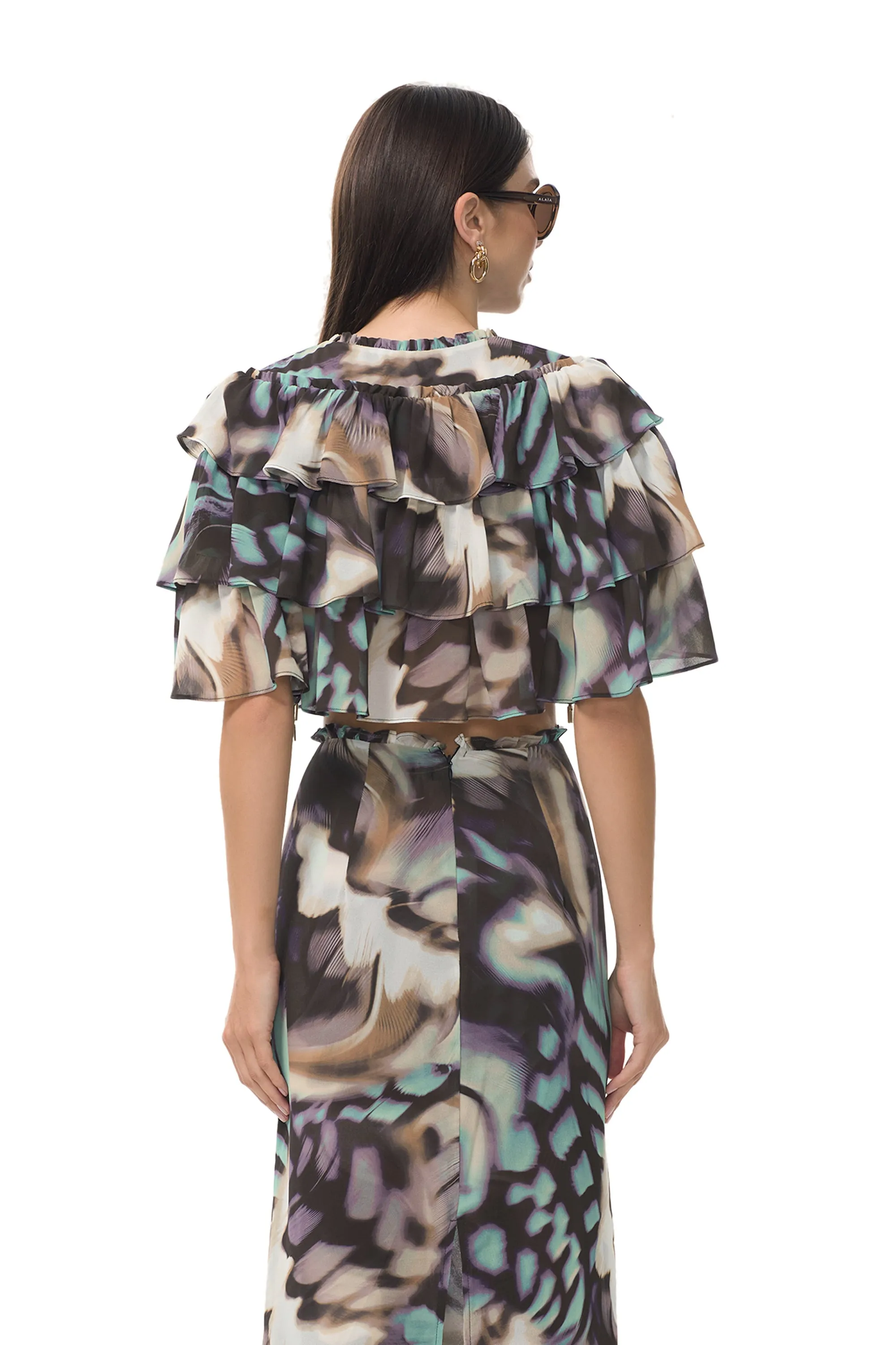 Manon Top - Feather Swirl sold by AFRM product image thumbnail 4