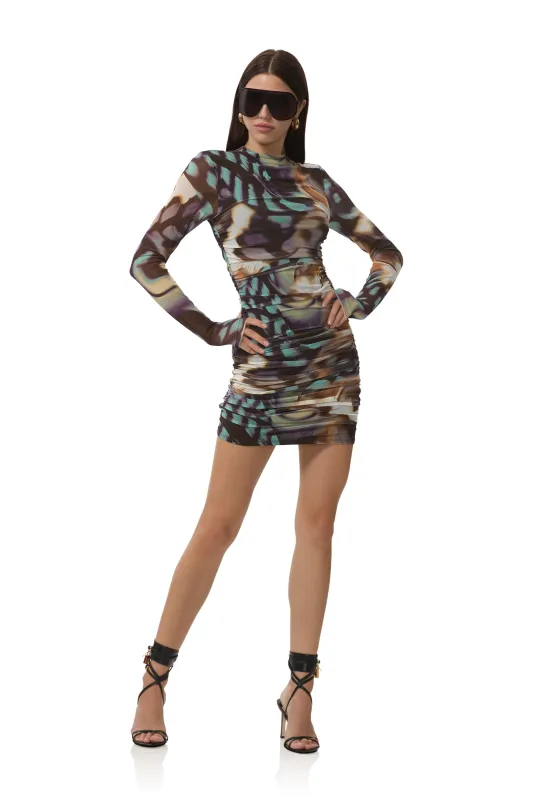 Darcie Dress - Feather Swirl sold by AFRM