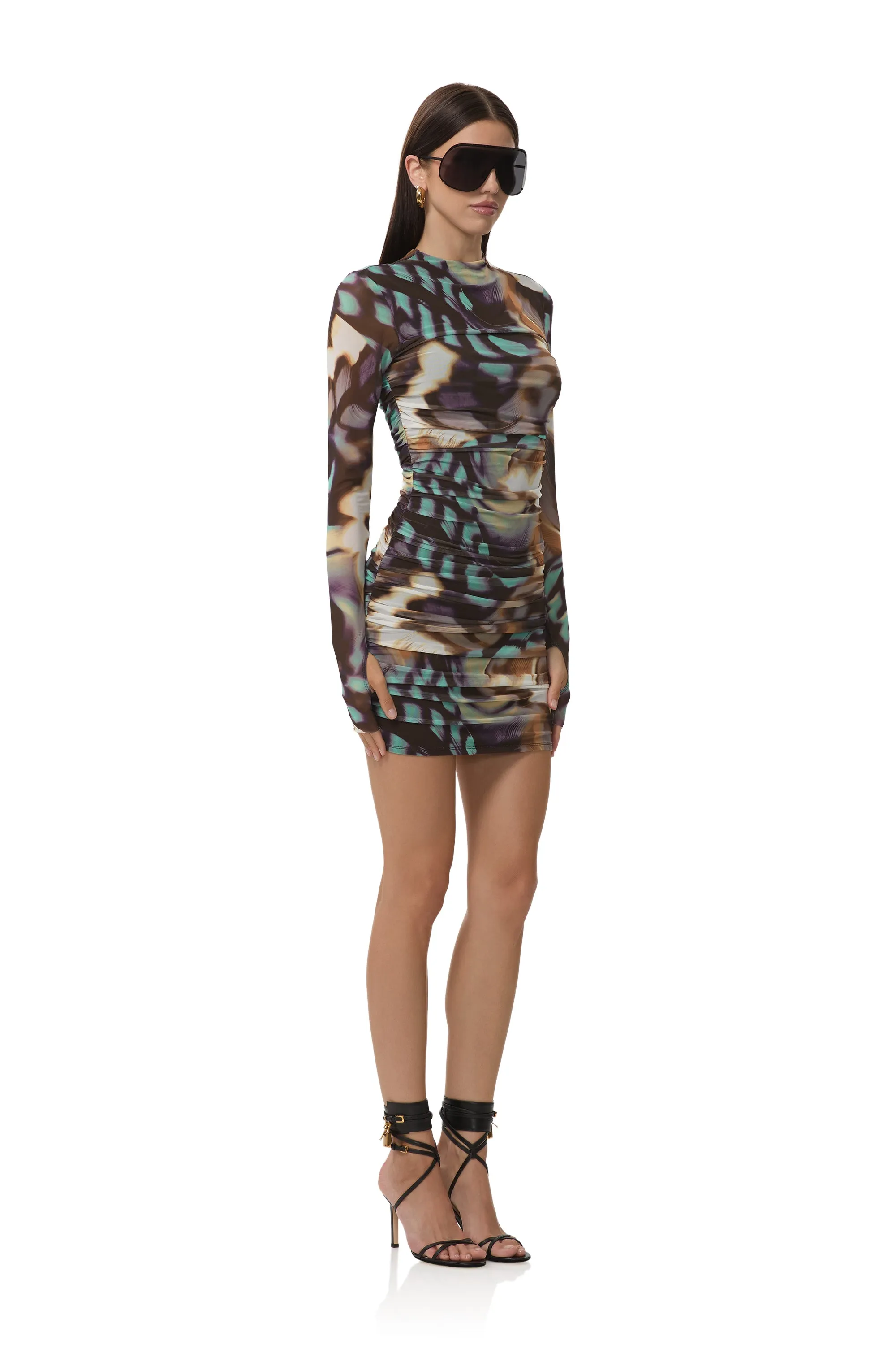 Darcie Dress - Feather Swirl sold by AFRM product image thumbnail 3