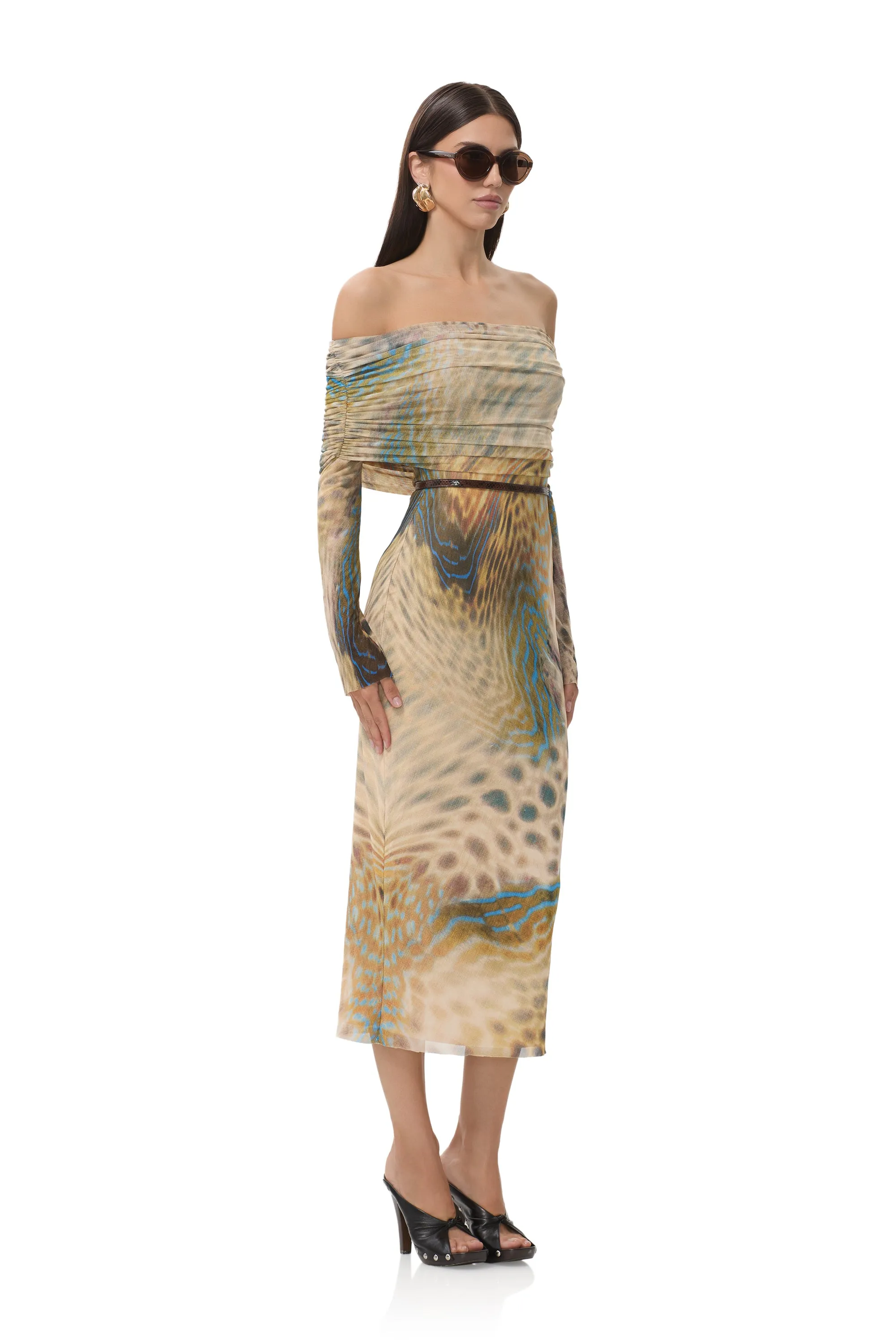 Cornelia Dress - Fish Scale Swirl sold by AFRM product image thumbnail 3