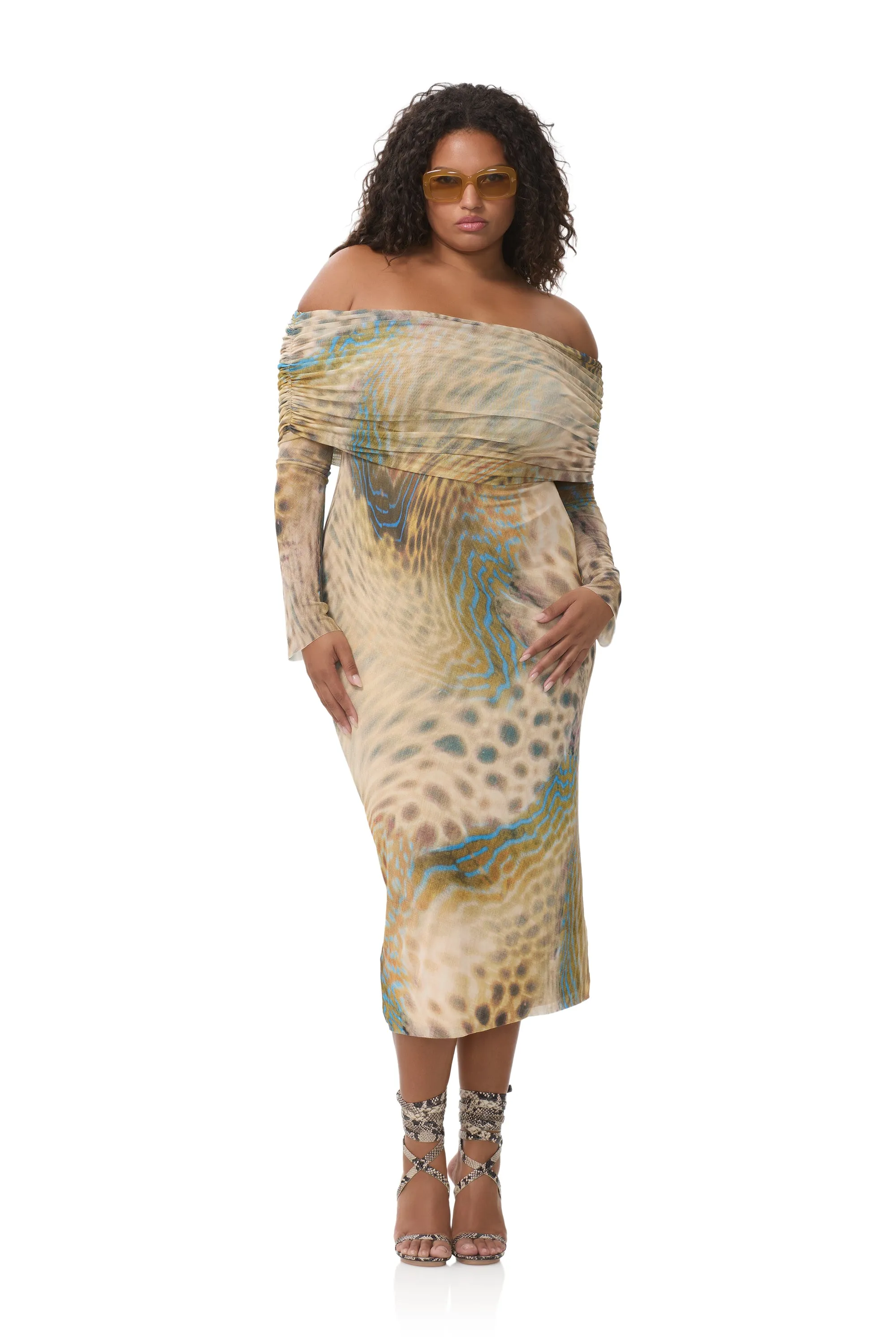 Cornelia Dress - Fish Scale Swirl sold by AFRM product image thumbnail 2