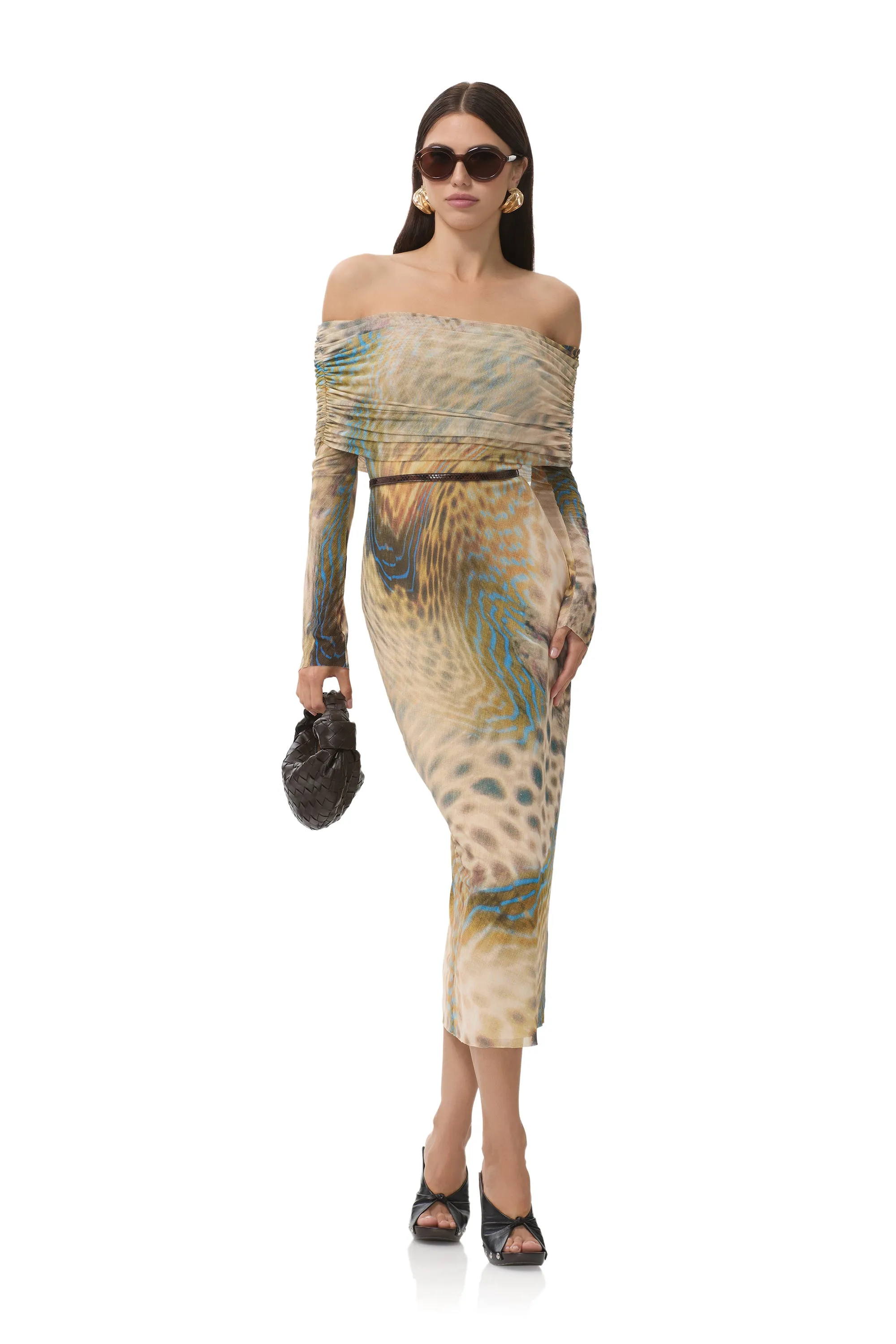 Cornelia Dress - Fish Scale Swirl sold by AFRM