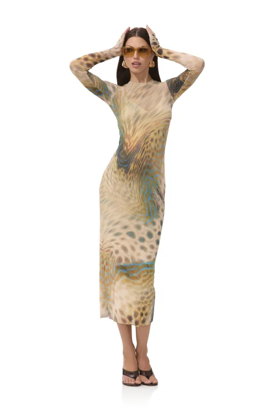 Ashland Dress - Fish Scale Swirl sold by AFRM